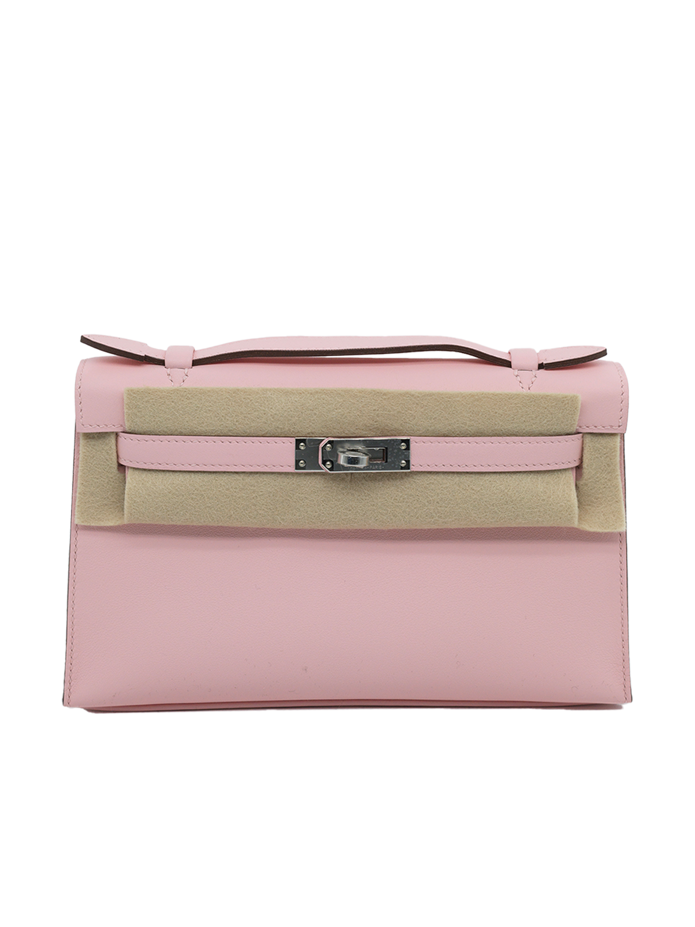 NEW HERMÈS KELLY POCHETTE SWIFT ROSE SAKURA PHW