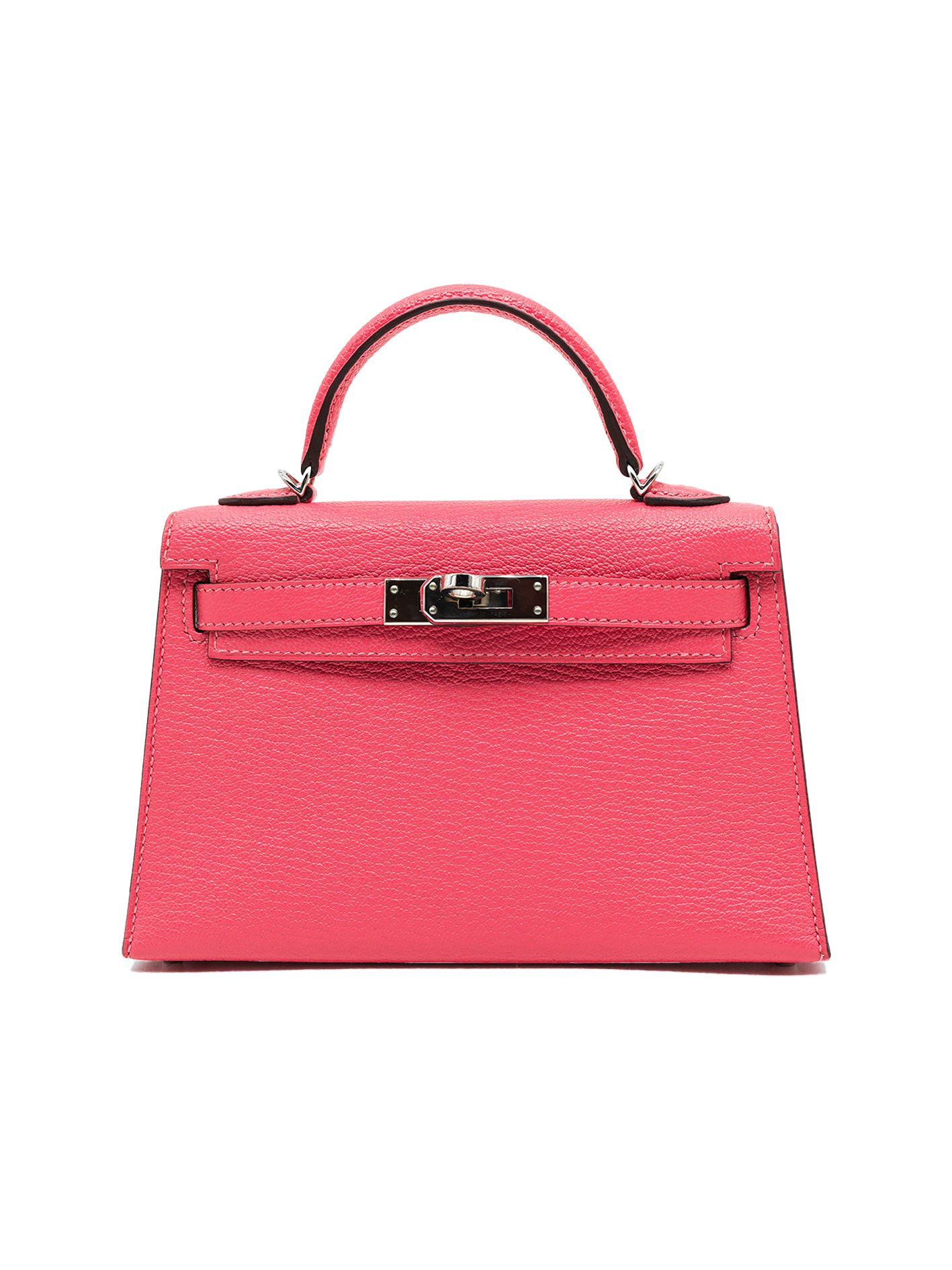 PRE-LOVED HERMÈS MINI KELLY II MYSORE ROSE LIPSTICK PHW