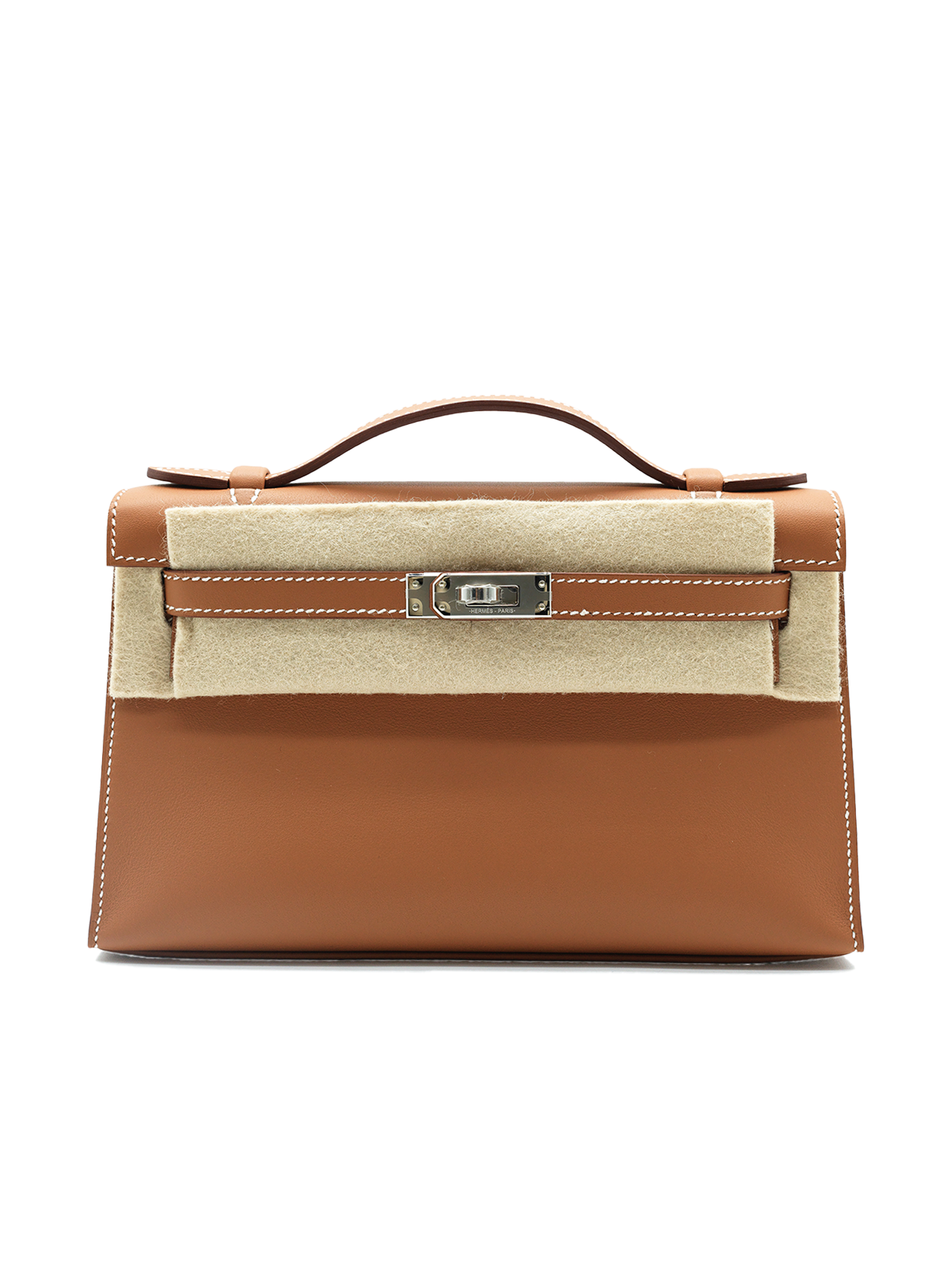 NEW HERMÈS KELLY POCHETTE SWIFT GOLD PHW