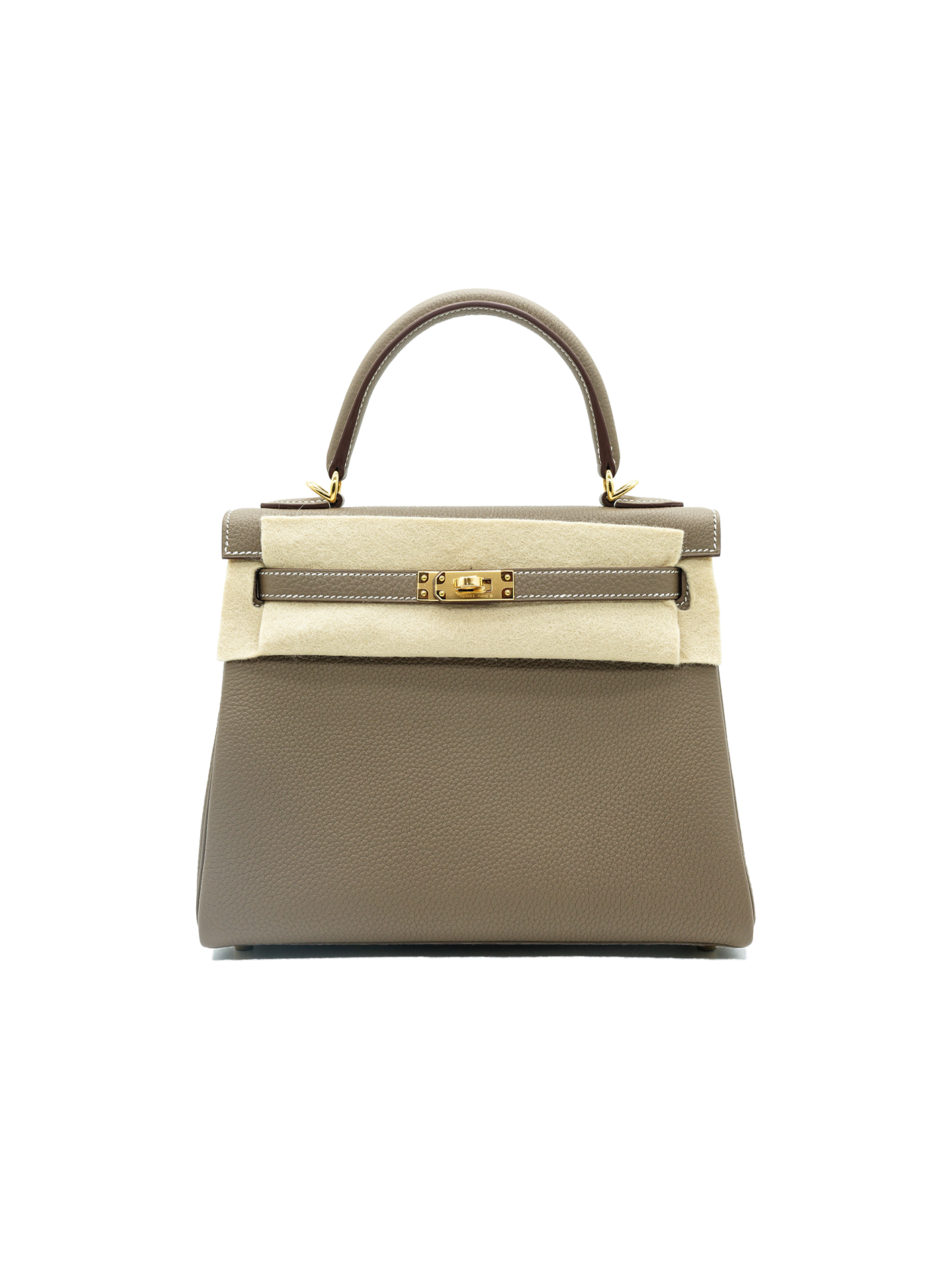 NEW HERMÈS KELLY 25 TOGO ETOUPE GHW