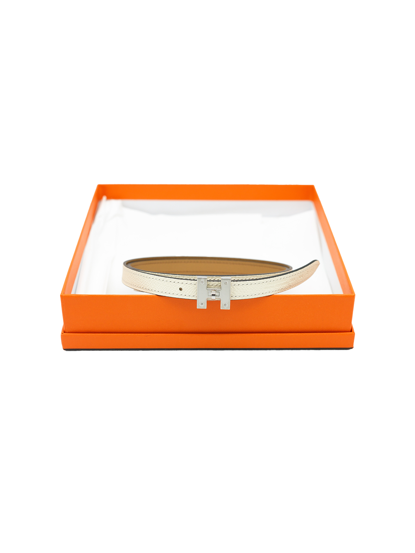 PRE-LOVED HERMÈS H TORSADE BELT NATA EPSOM PHW