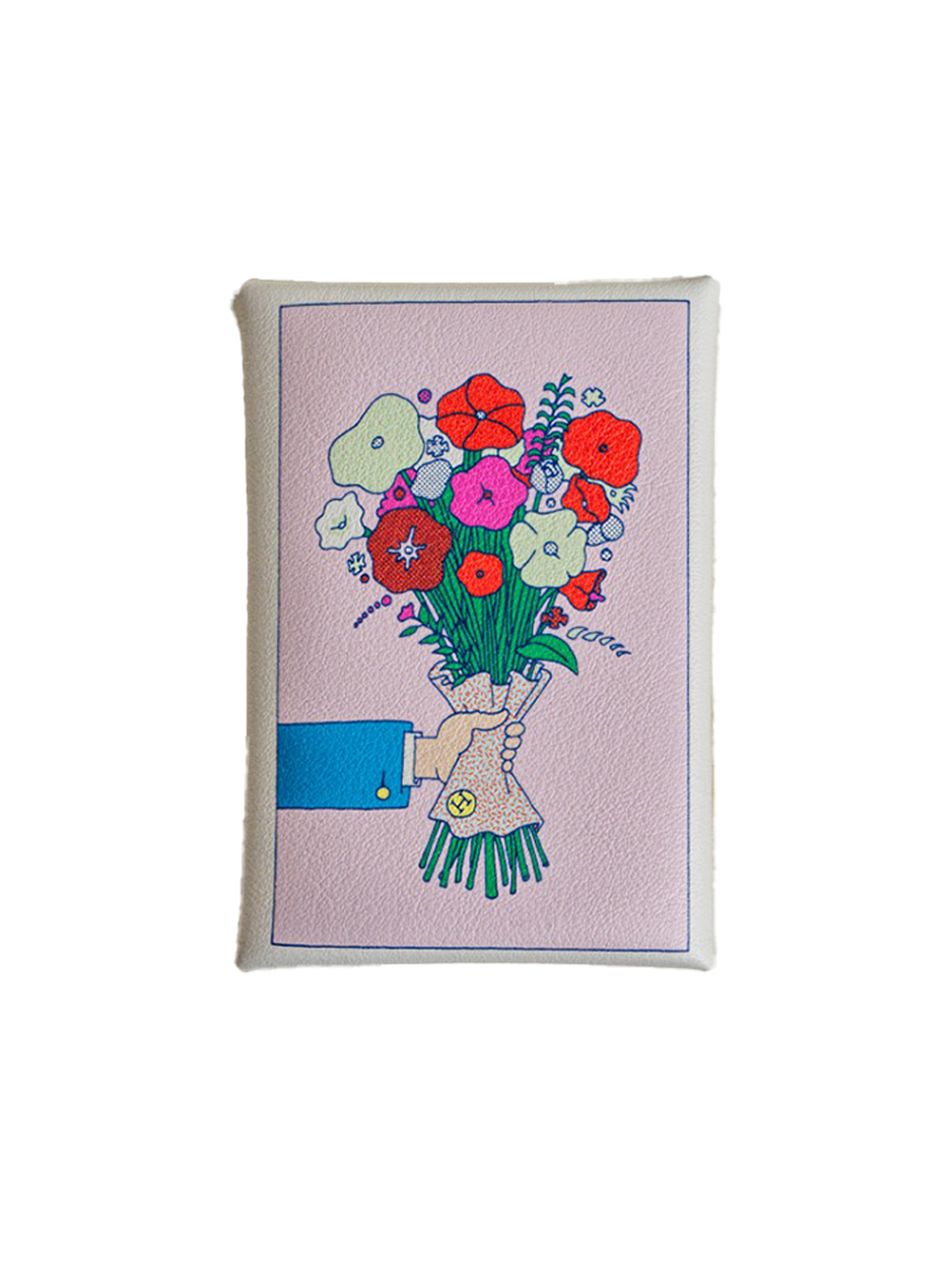 NEW CALVI DUO CARD HOLDER HORSE/FLOWER SWIFT PHW