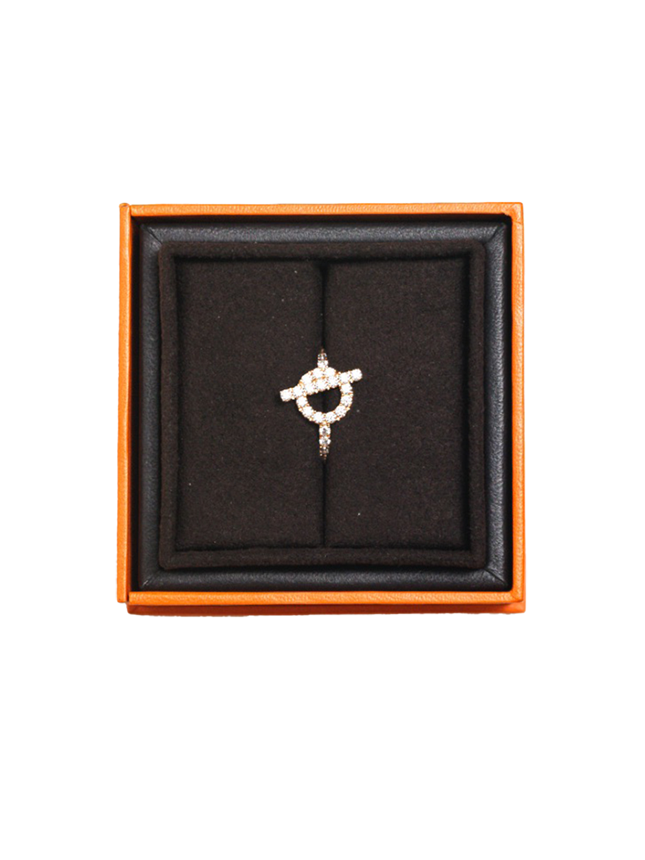 NEW HERMÈS FINESSE ROSE GOLD RING