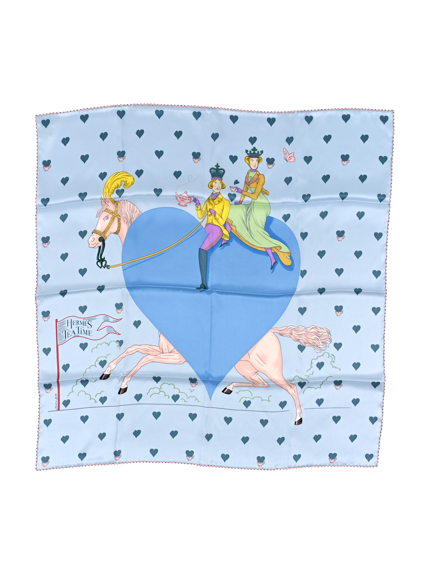PRE-LOVED HERMÈS CARRE SCARF TEA TIME SCARF 70CM