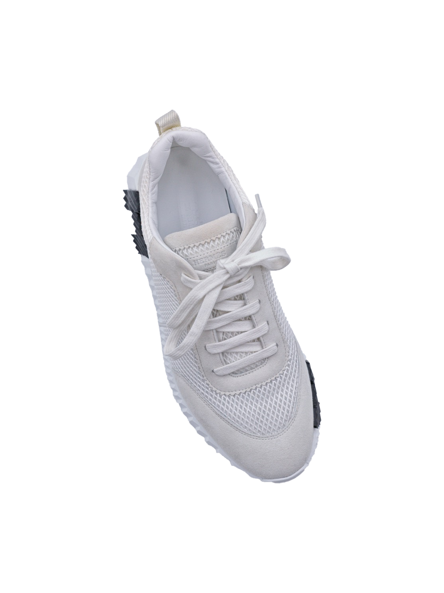 NEW HERMÈS BOUNCING SNEAKER BLANC WHITE SHOELACES