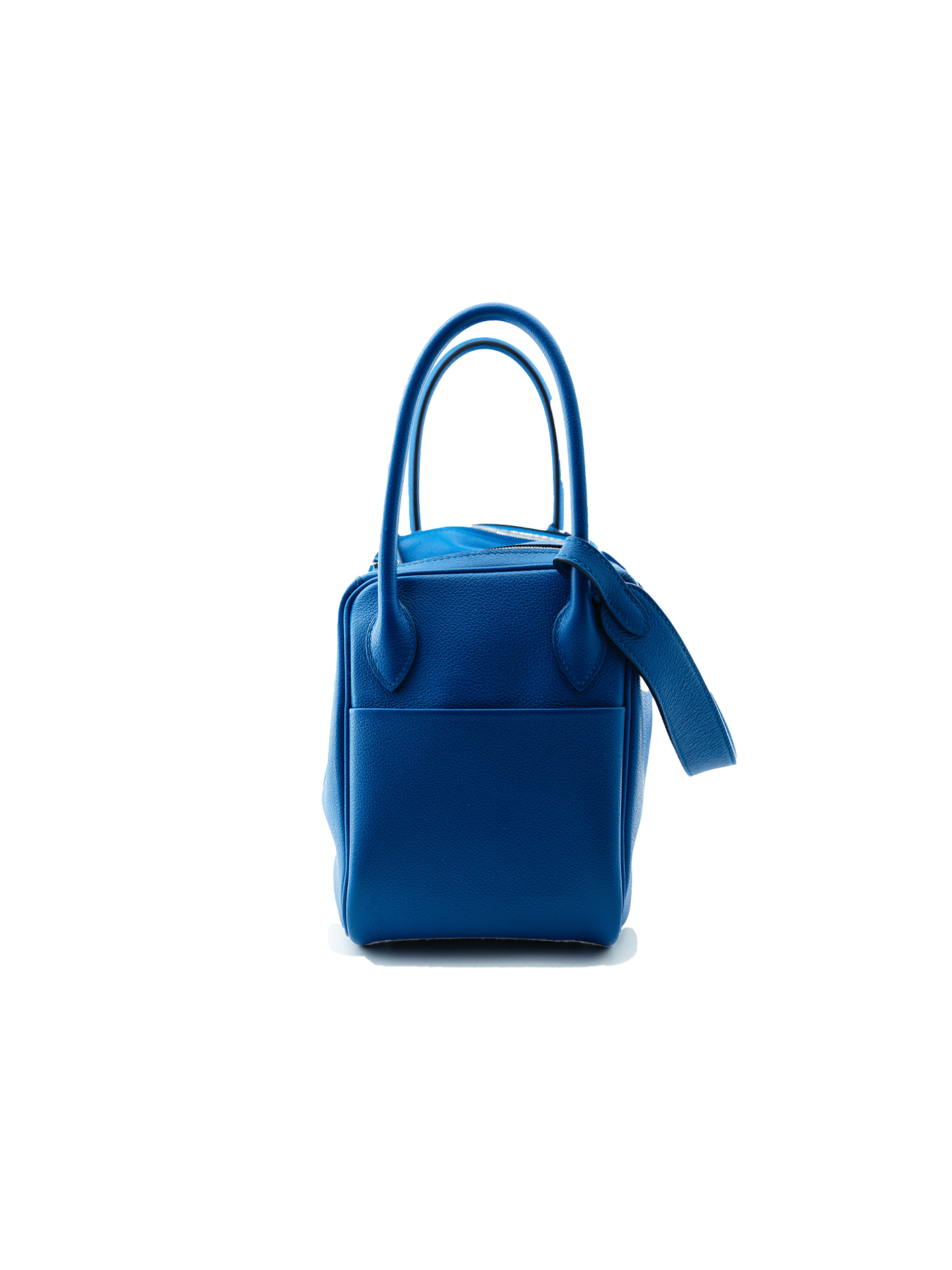 PRE-LOVED HERMÈS LINDY 26 EVERCOLOR BLUE FRANCE PHW