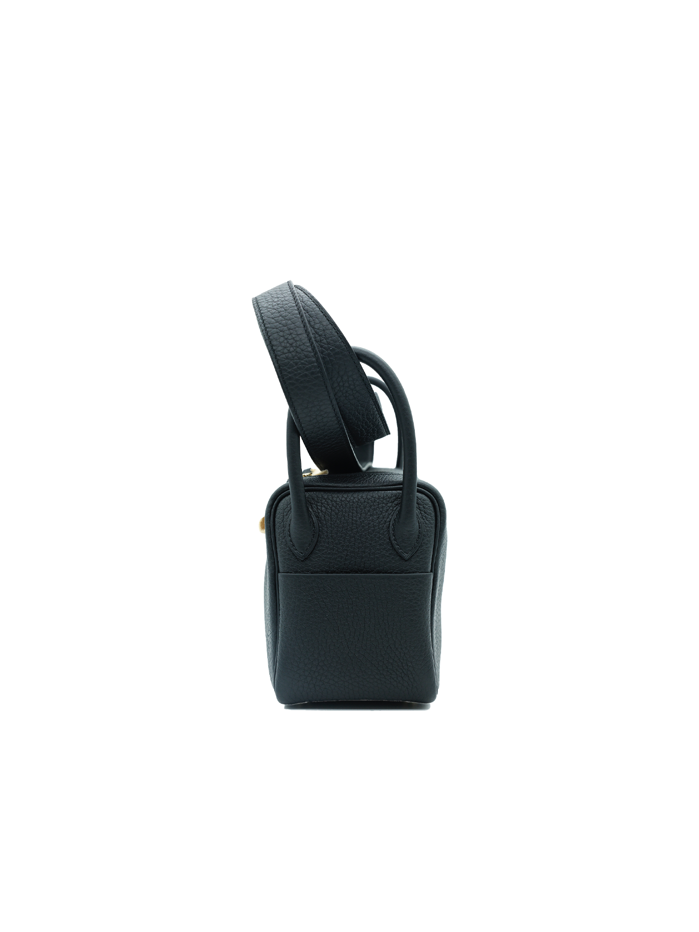 NEW HERMÈS MINI LINDY TAURILLON CLEMENCE BLACK GHW