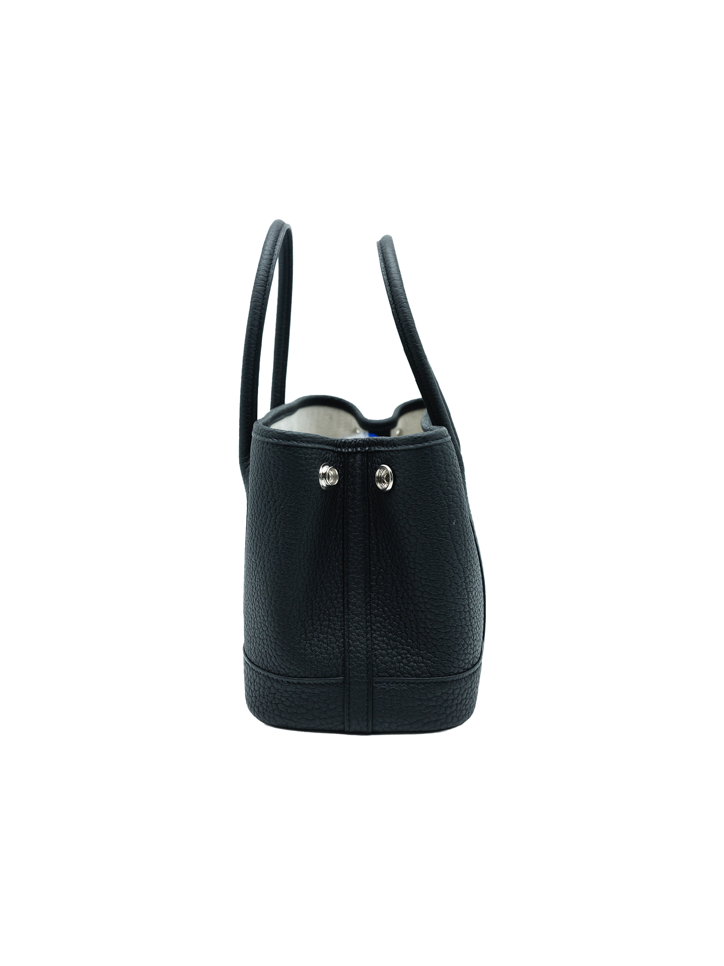 NEW HERMES MINI GARDEN PARTY TOILE/ TOGO BLACK PHW