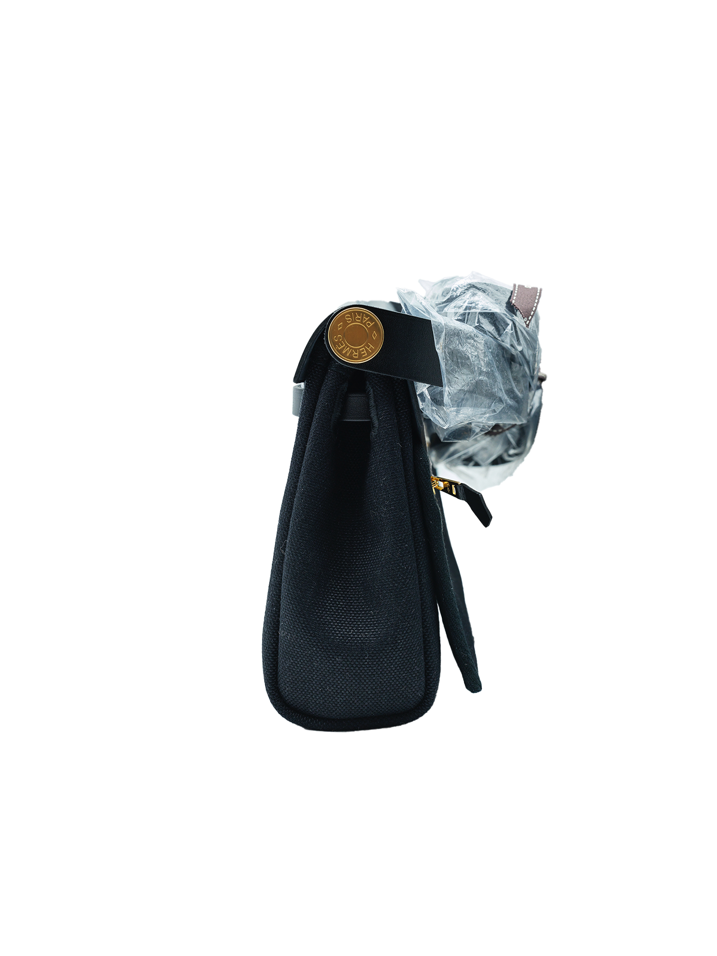 NEW HERMÈS MINI HERBAG TOILE BLACK RGHW