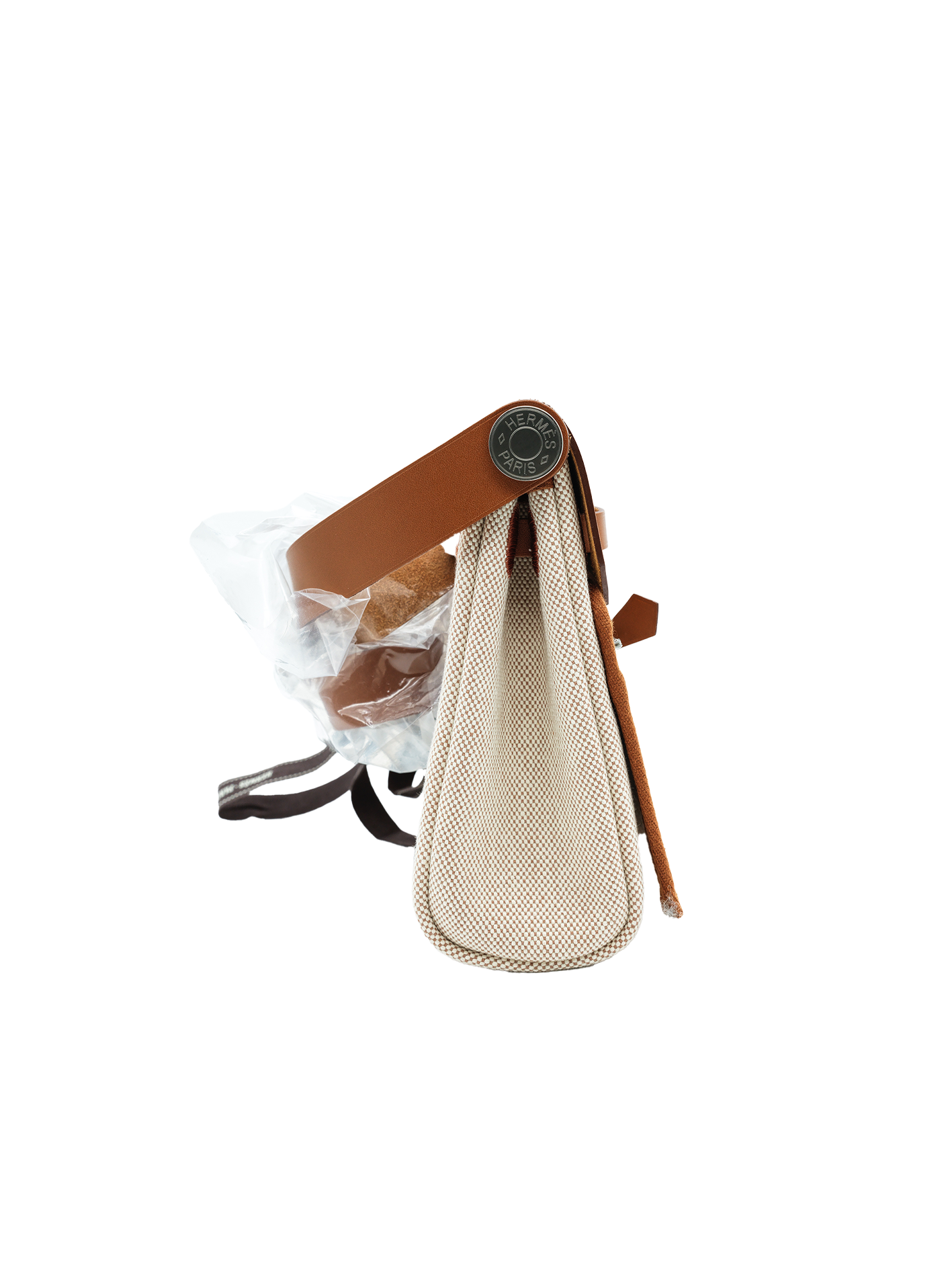 NEW HERMÈS MINI HERBAG TOILE/ SWIFT GOLD PHW