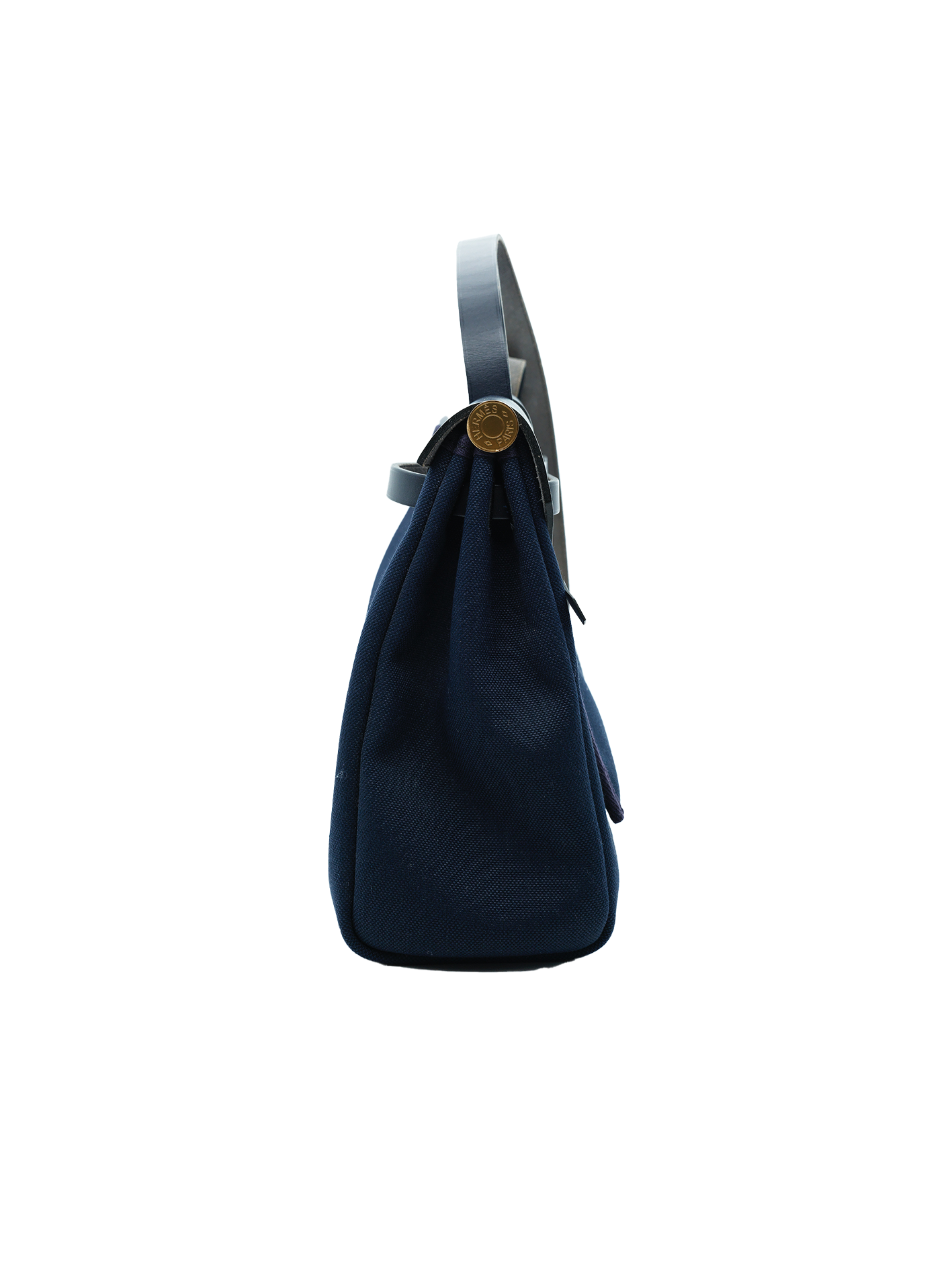 PRE-LOVED HERMÈS HERBAG 31 TOILE BLEU MARINE GHW