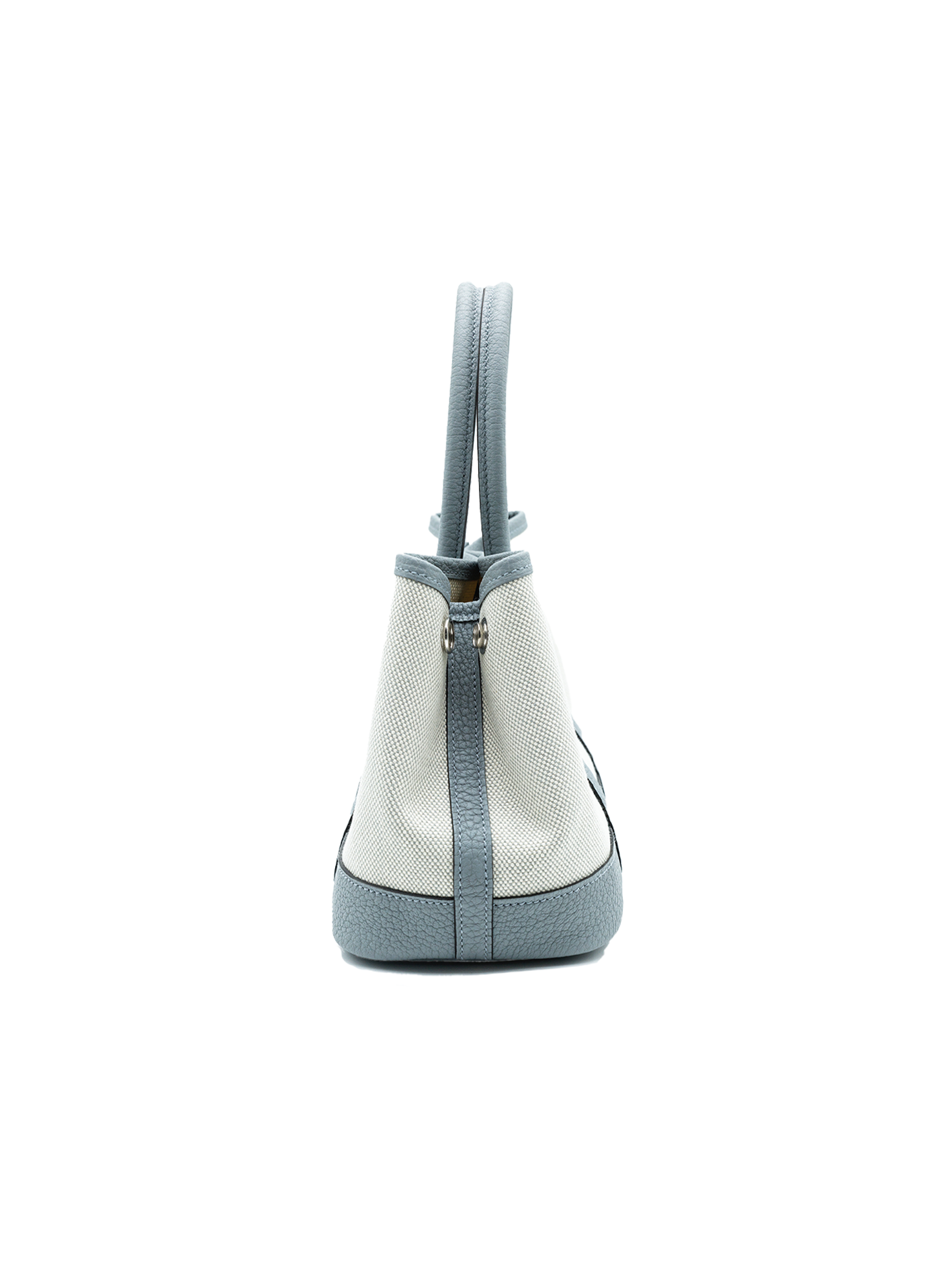 NEW HERMES MINI GARDEN PARTY TOILE GRIS PANTIN PHW
