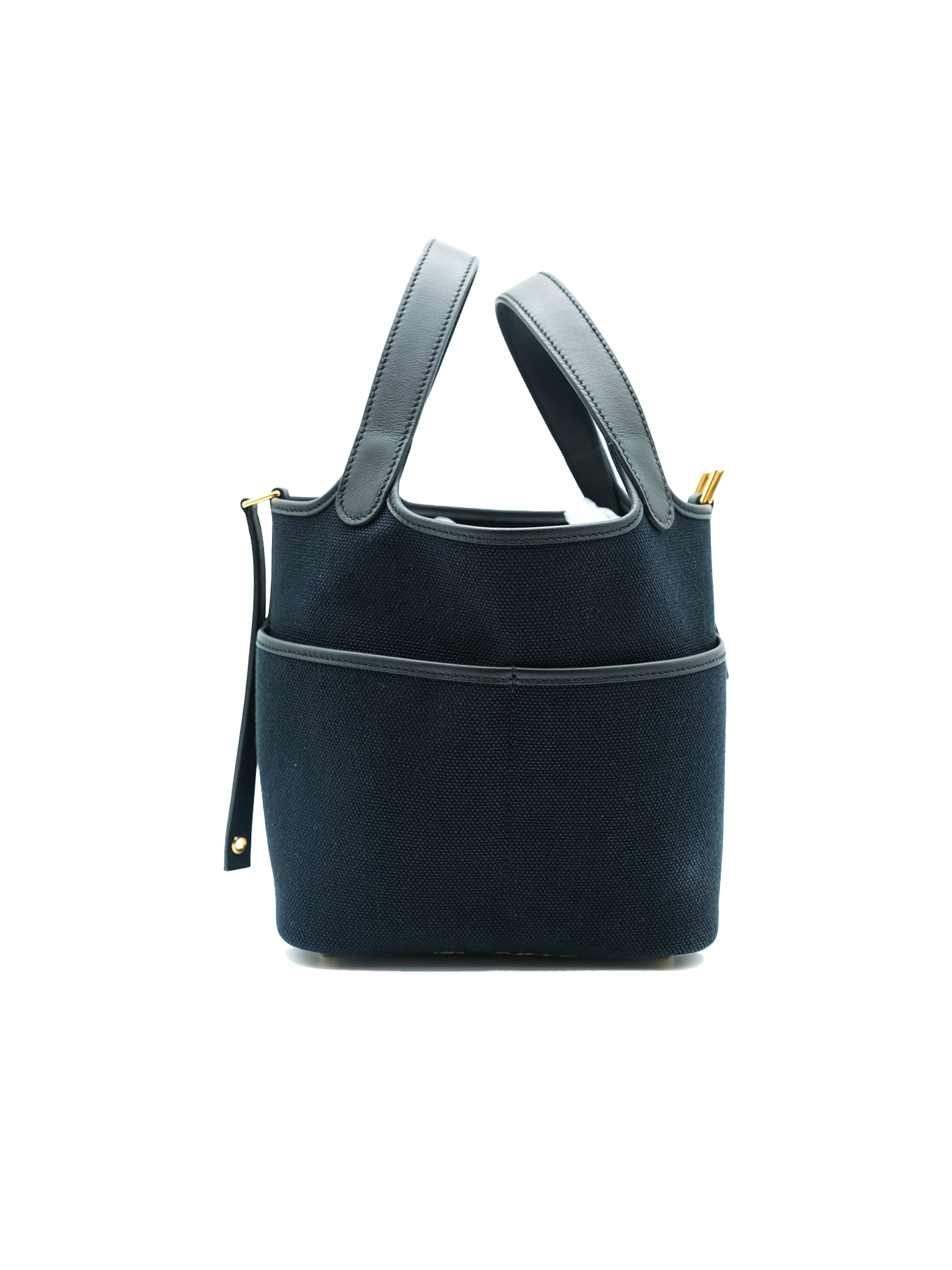 PRE-LOVED HERMÈS PICOTIN 18 CARGO TOILE/ SWIFT BLACK PHW