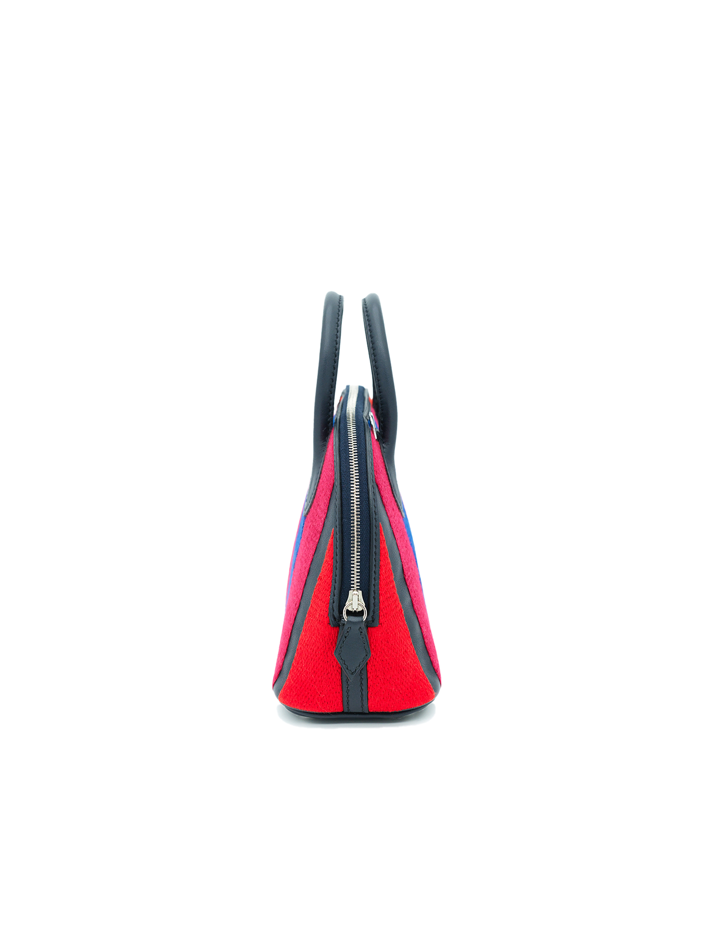 PRE-LOVED HERMÈS MINI BOLIDE CHAMKILA NOIR/ BLEU DE MALTE/ ROUGE DE COEUR PHW