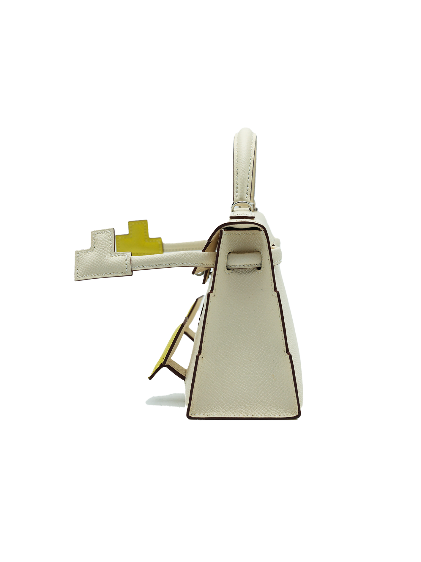 PRE-LOVED HERMÈS KELLY DOLL EPSOM NATA/ MAUVE SYLVESTRE/ LIME PHW