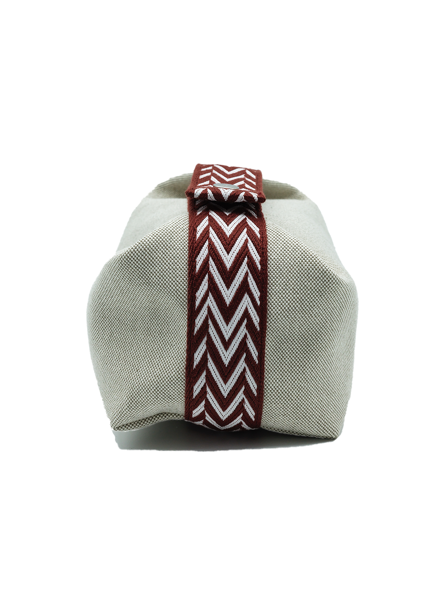 NEW HERMÈS BRIDE-A-BRAC CASE SMALL MODEL TOILE ECRU ROUGE H PHW