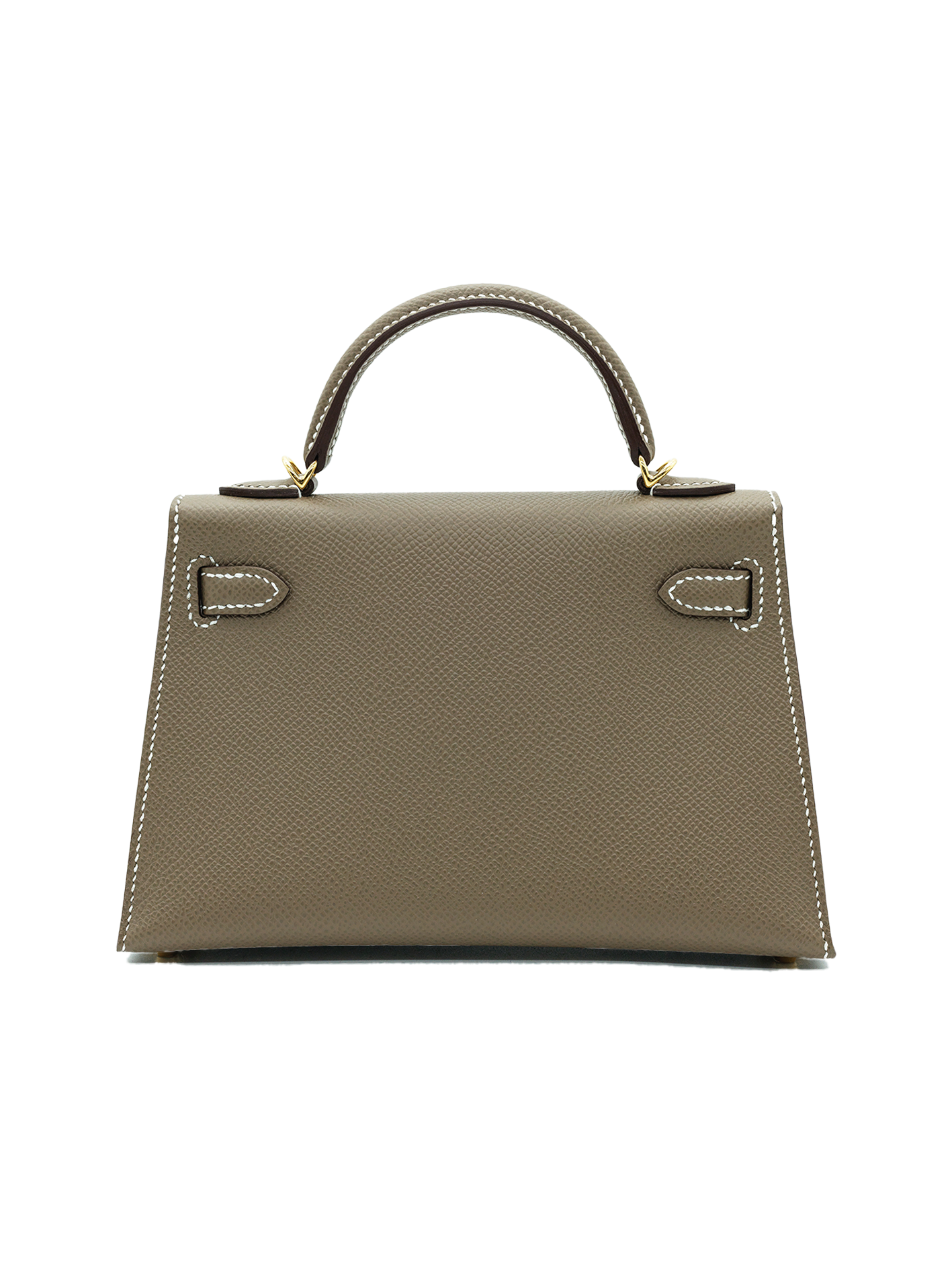 NEW HERMÈS MINI KELLY II EPSOM ETOUPE GHW