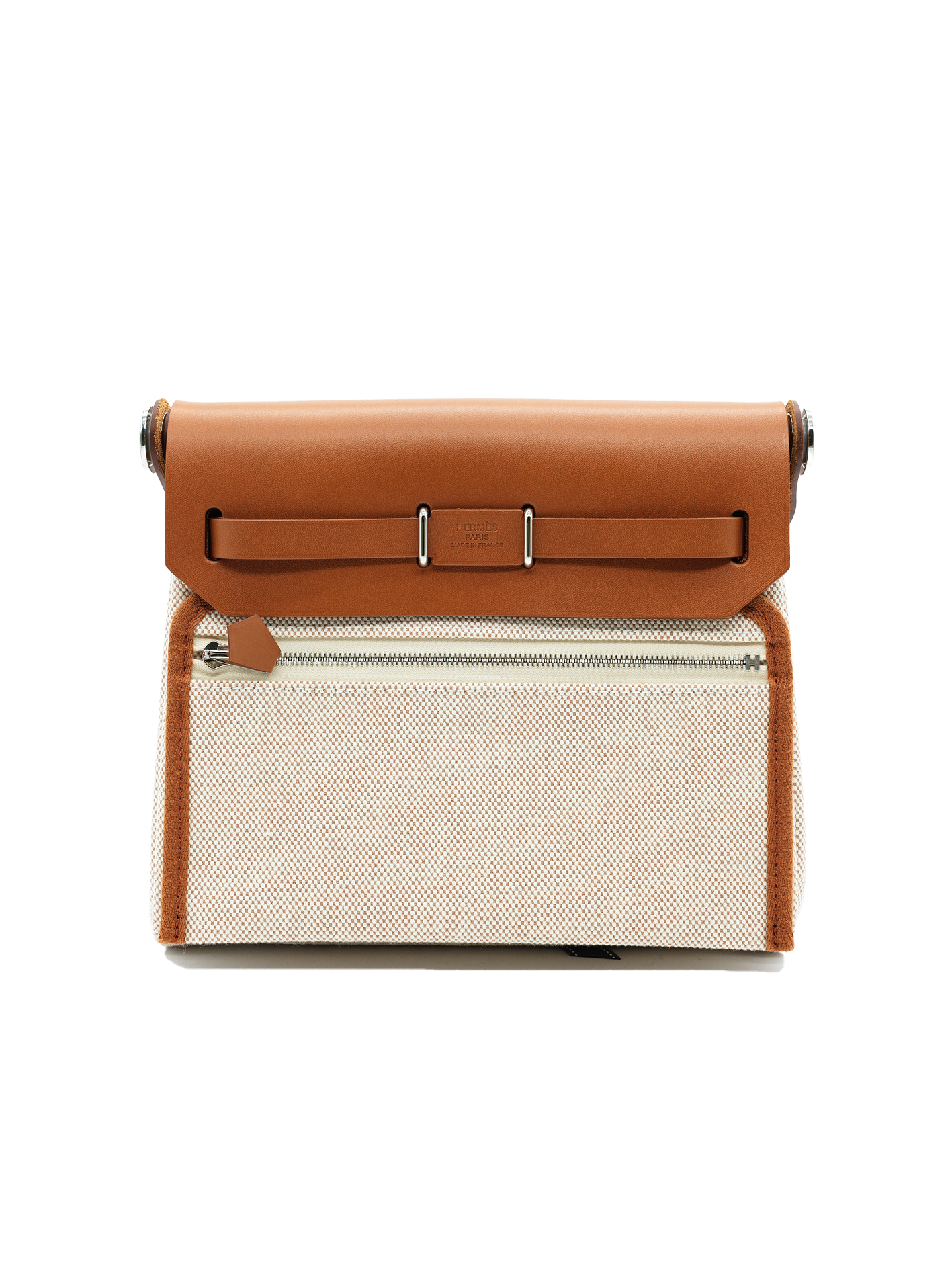NEW HERMÈS MINI HERBAG TOILE/ SWIFT GOLD PHW