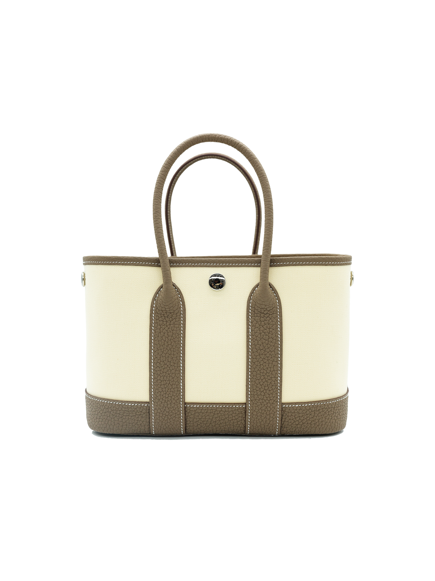 NEW HERMÈS MINI GARDEN PARTY TOILE/ NEGONDA ETOUPE PHW