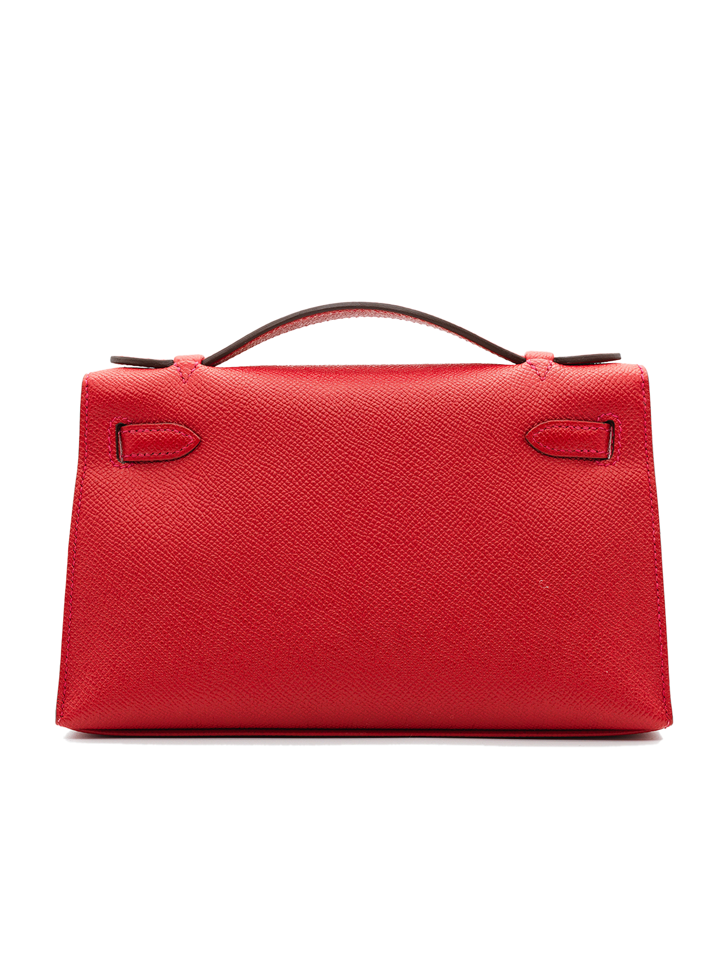 PRE-LOVED HERMÈS KELLY POCHETTE EPSOM ROUGE CASAQUE PHW