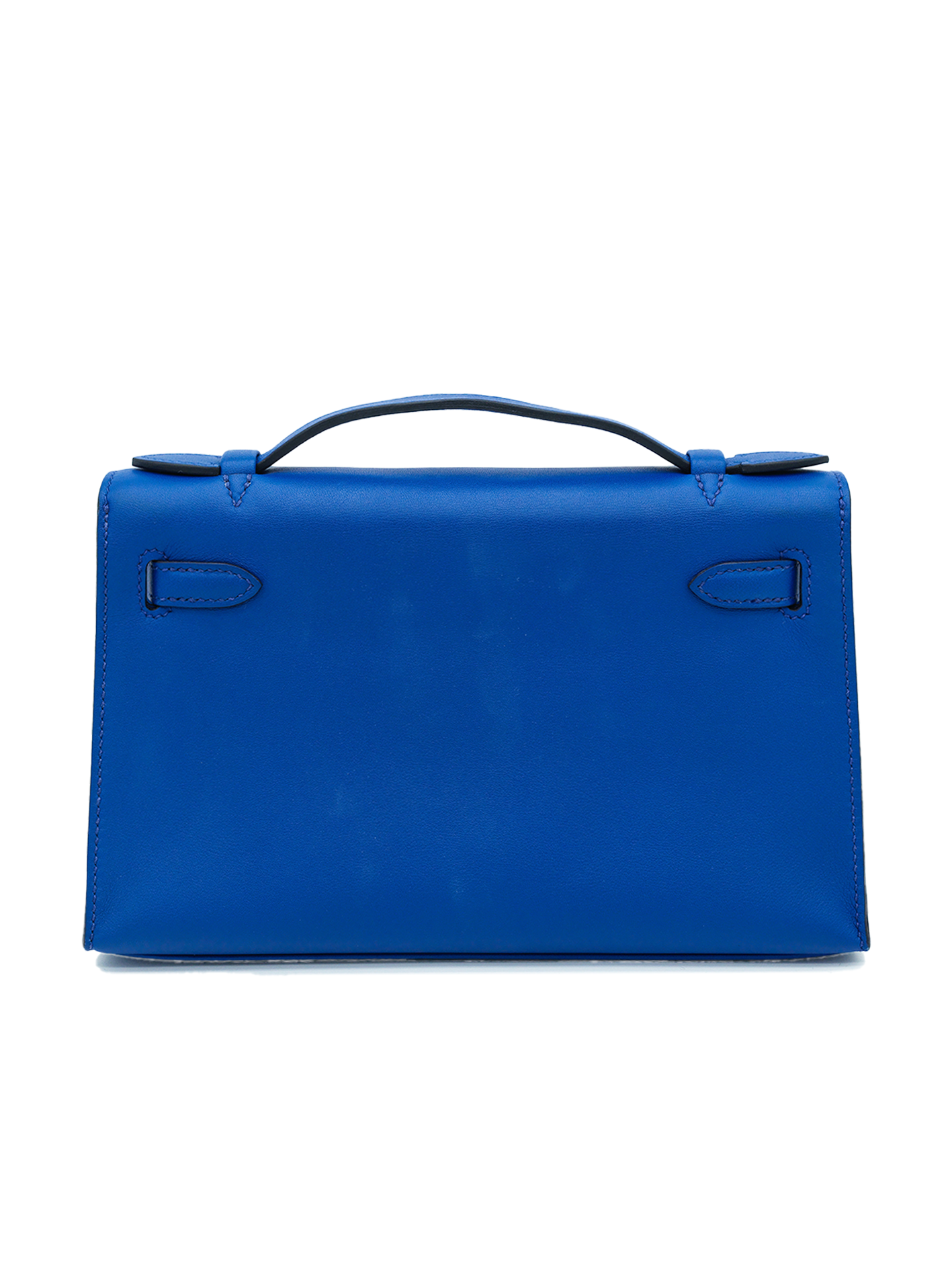 PRE-LOVED HERMÈS KELLY POCHETTE SWIFT ROYAL BLUE PHW
