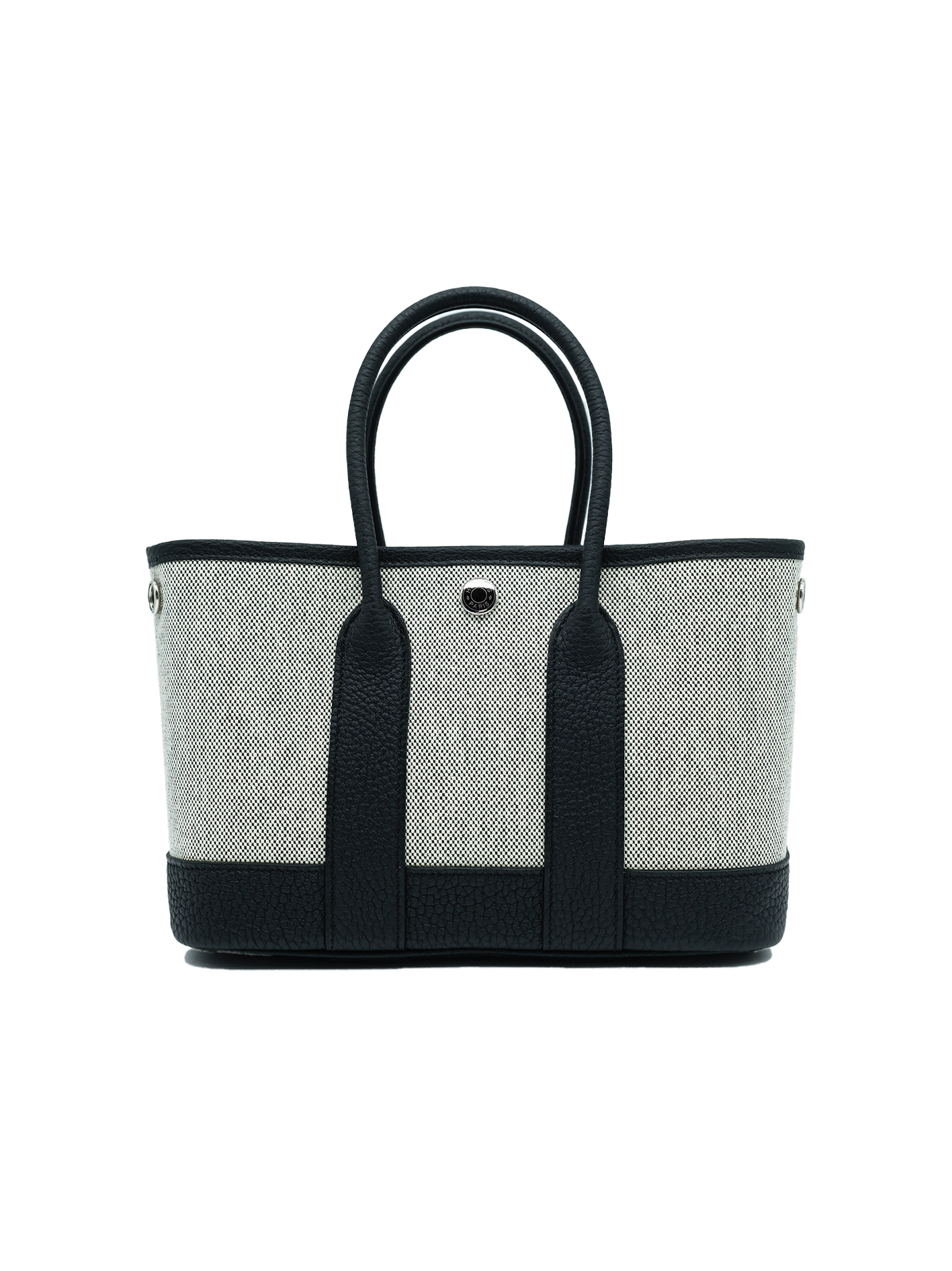 NEW HERMÈS MINI GARDEN PARTY TOILE/ NEGONDA BLACK PHW