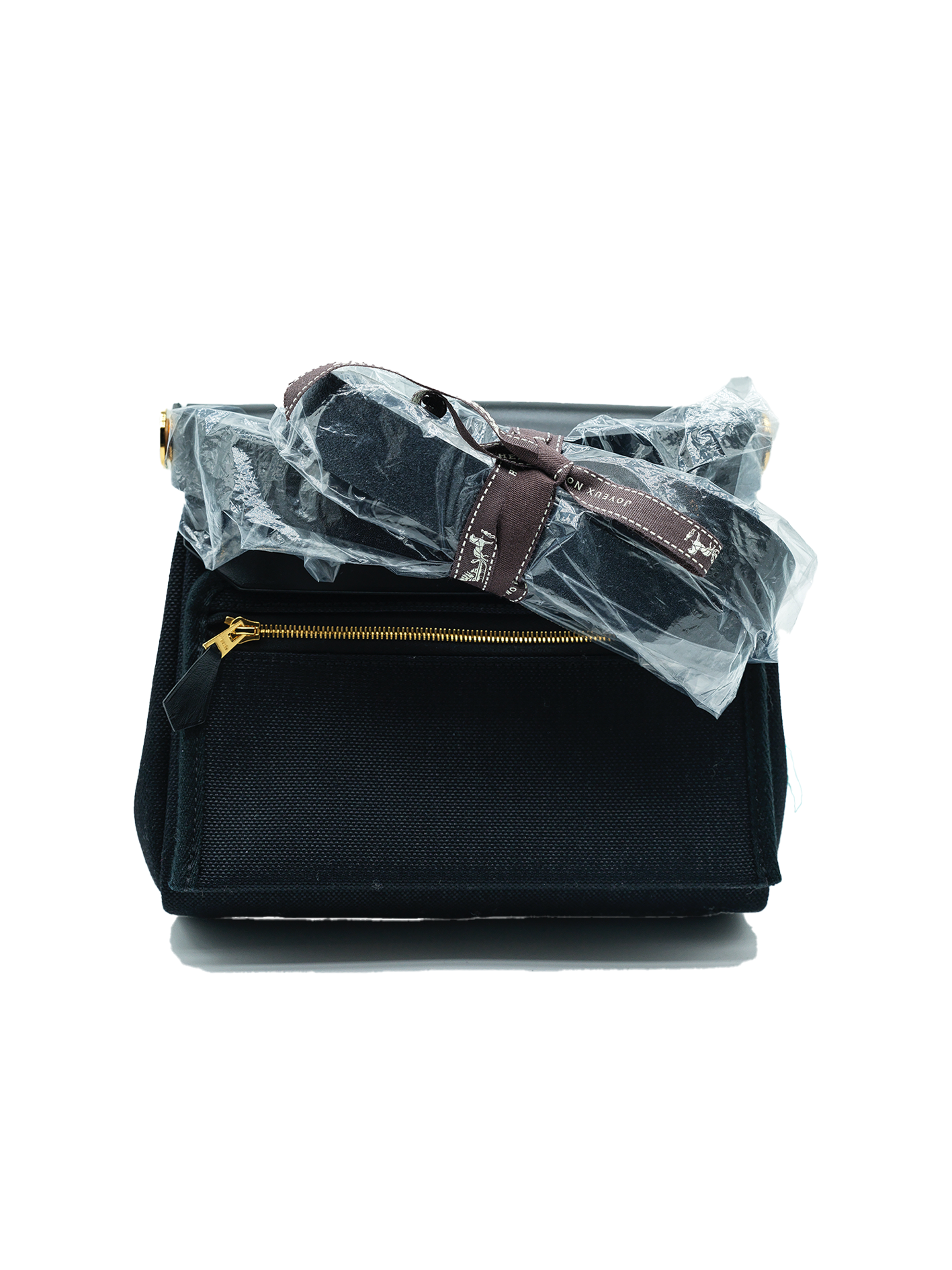 NEW HERMÈS MINI HERBAG TOILE BLACK RGHW