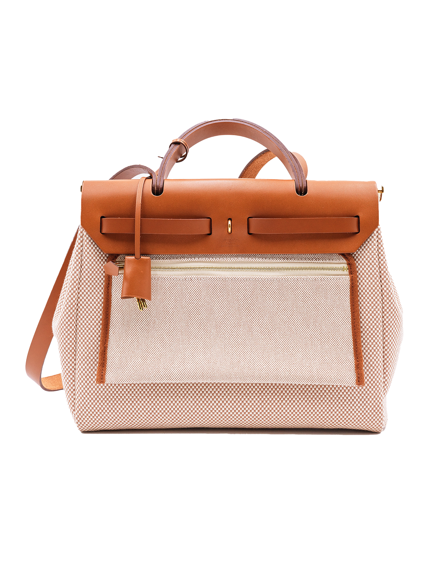 二手 HERBAG 31 TOILE ECRU 米色/ FAUVE GHW
