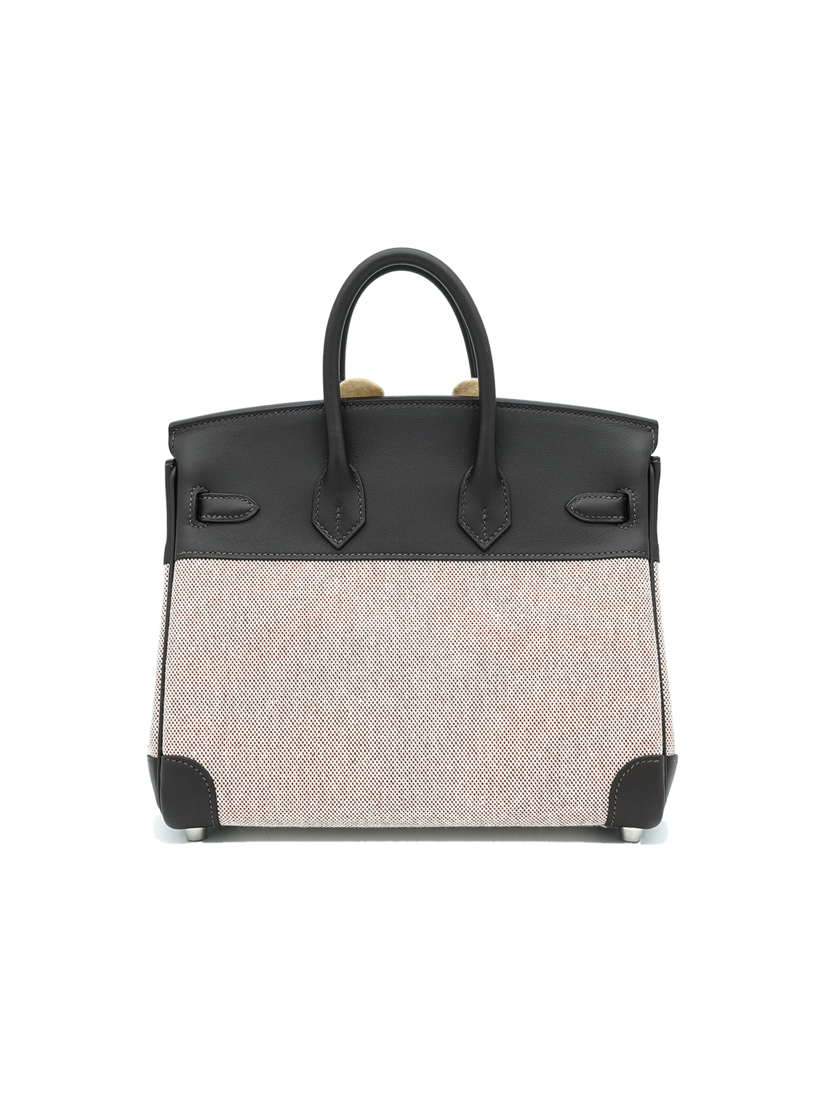 NEW HERMÈS BIRKIN 25 TOILE/ SWIFT BAI-BRUN PHW