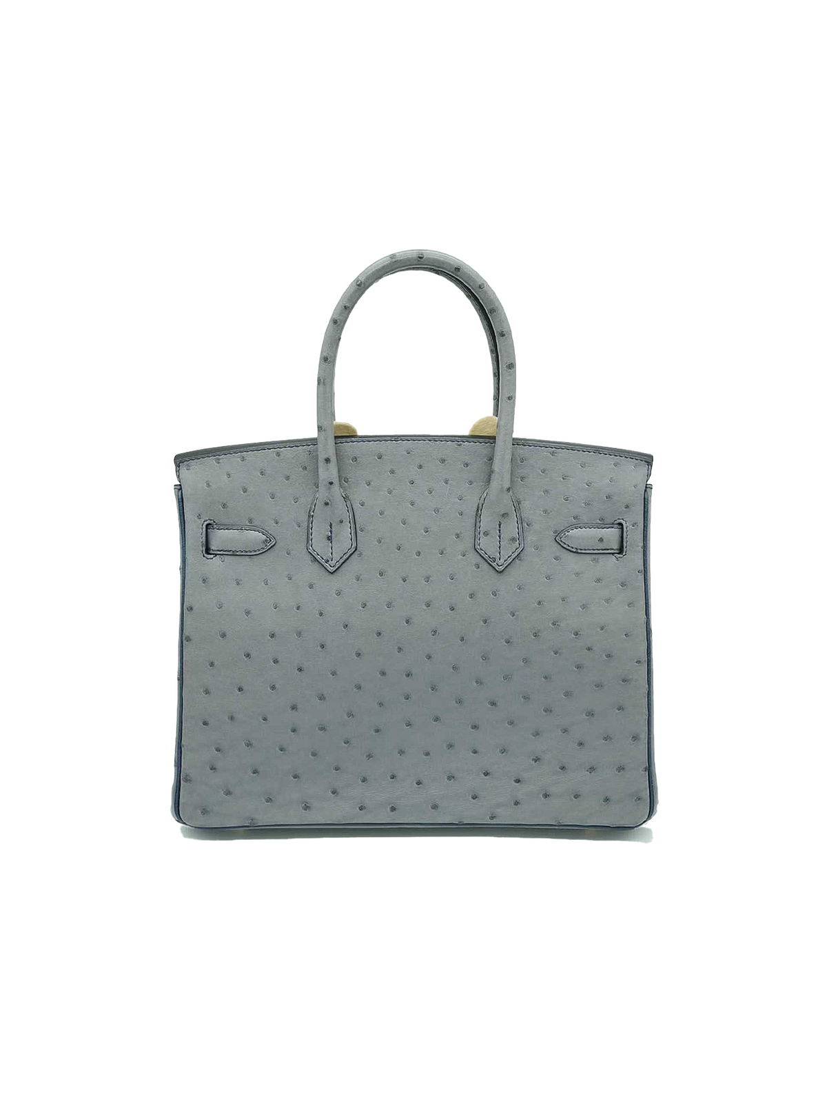 PRE-LOVED HERMÈS BIRKIN 30 OSTRITCH GRIS AGATHE BGHW