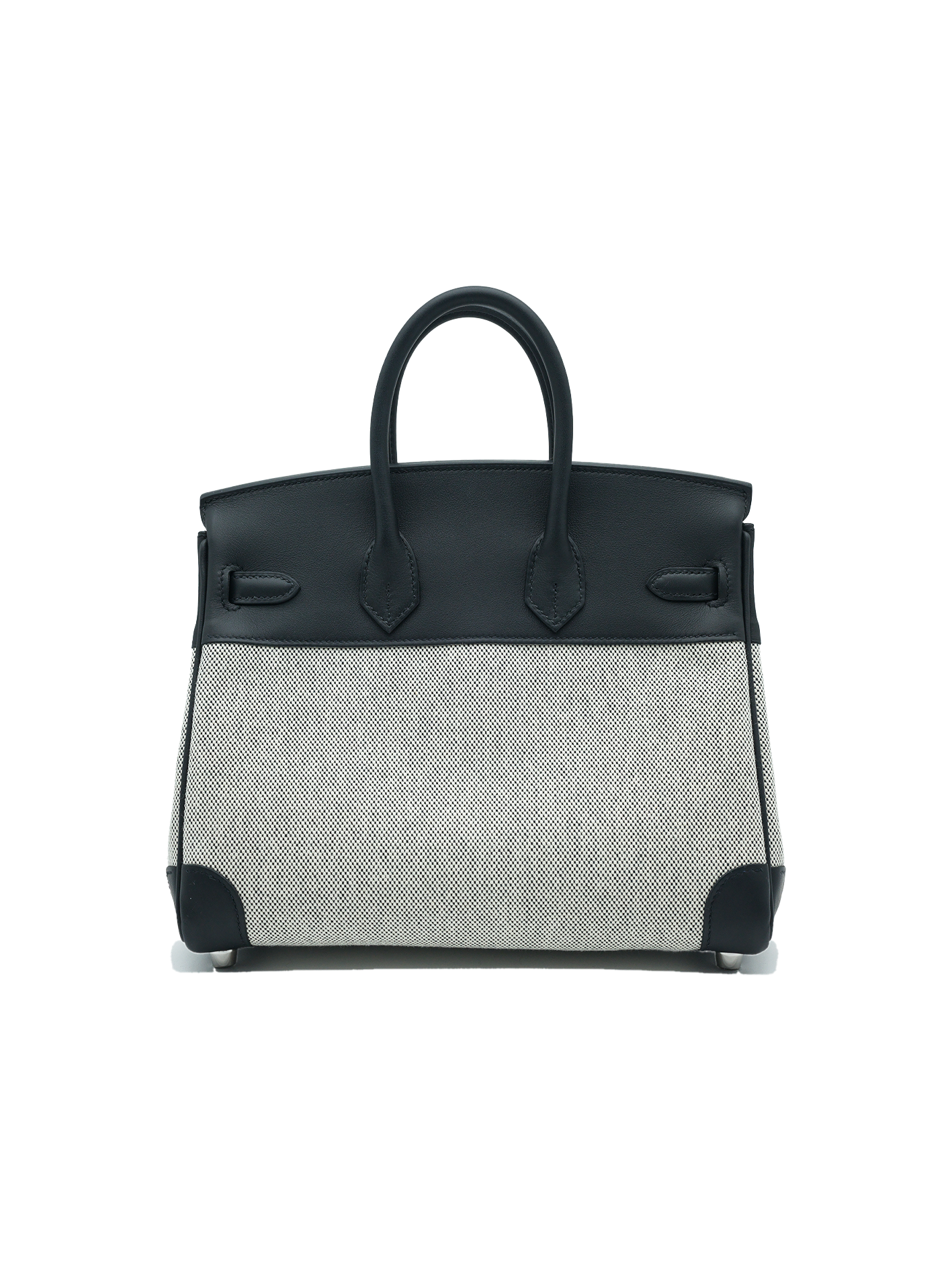 NEW HERMÈS BIRKIN 25 TOILE BLACK PHW