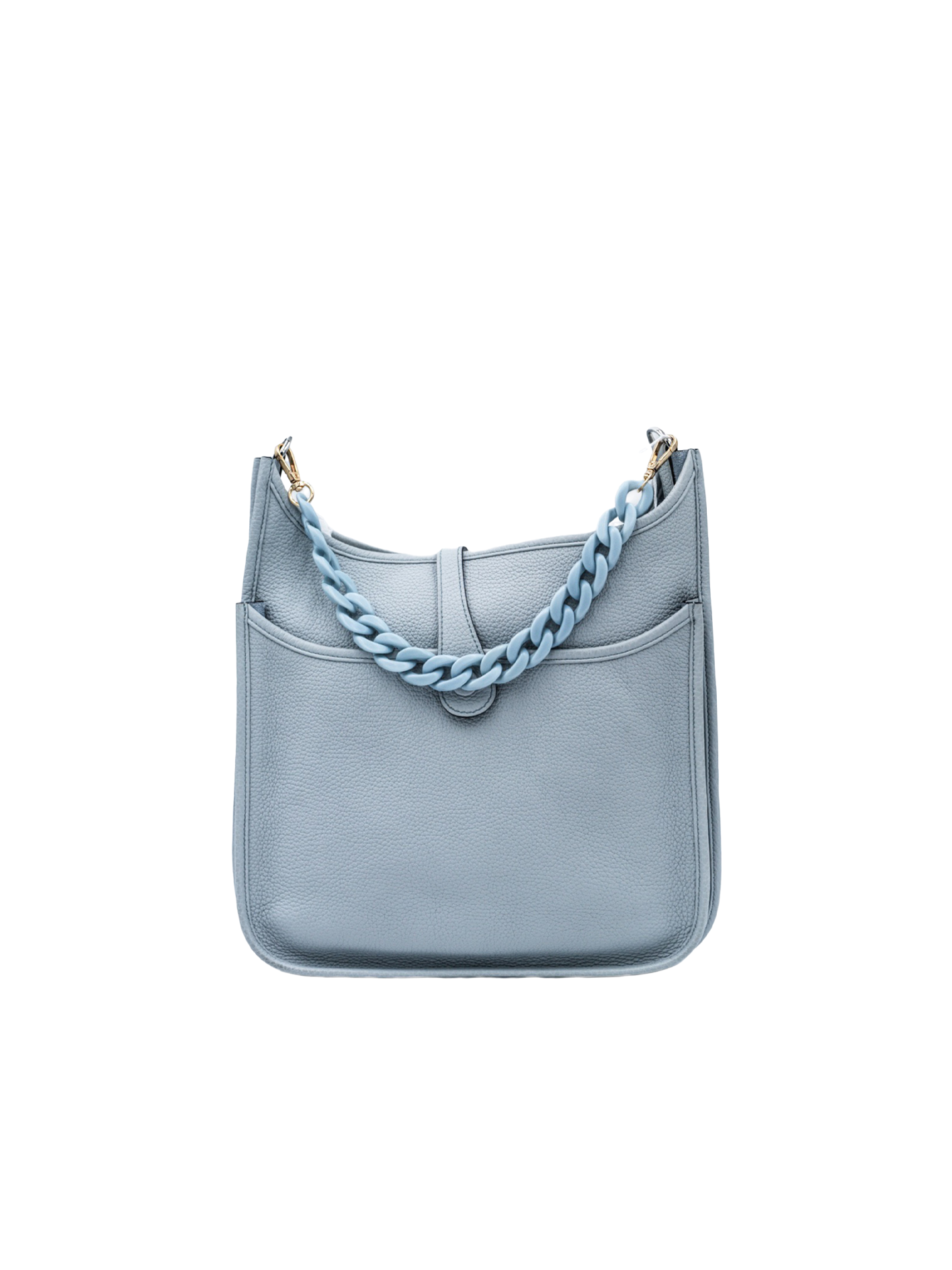二手爱马仕 EVELYNE 29 TAURILLON CLEMENCE BLEU PALE PHW 包