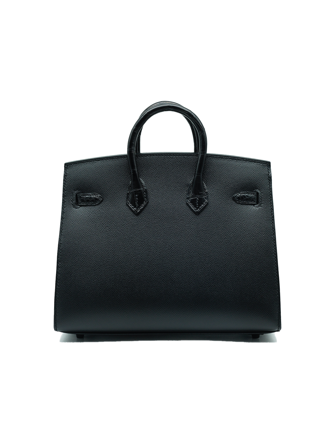 NEW HERMÈS FAUBOURG BIRKIN 20 BLACK MADAM MATTE ALLIGATOR/ JAUNE AMBRE ORANGE H MYSORE BLACK SWIFT BPHW