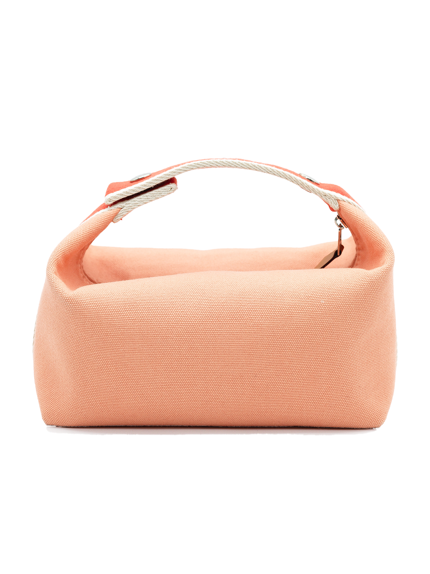 PRE-LOVED HERMÈS BRIDE-A-BRAC CASE SMALL MODEL TOILE PINK PHW