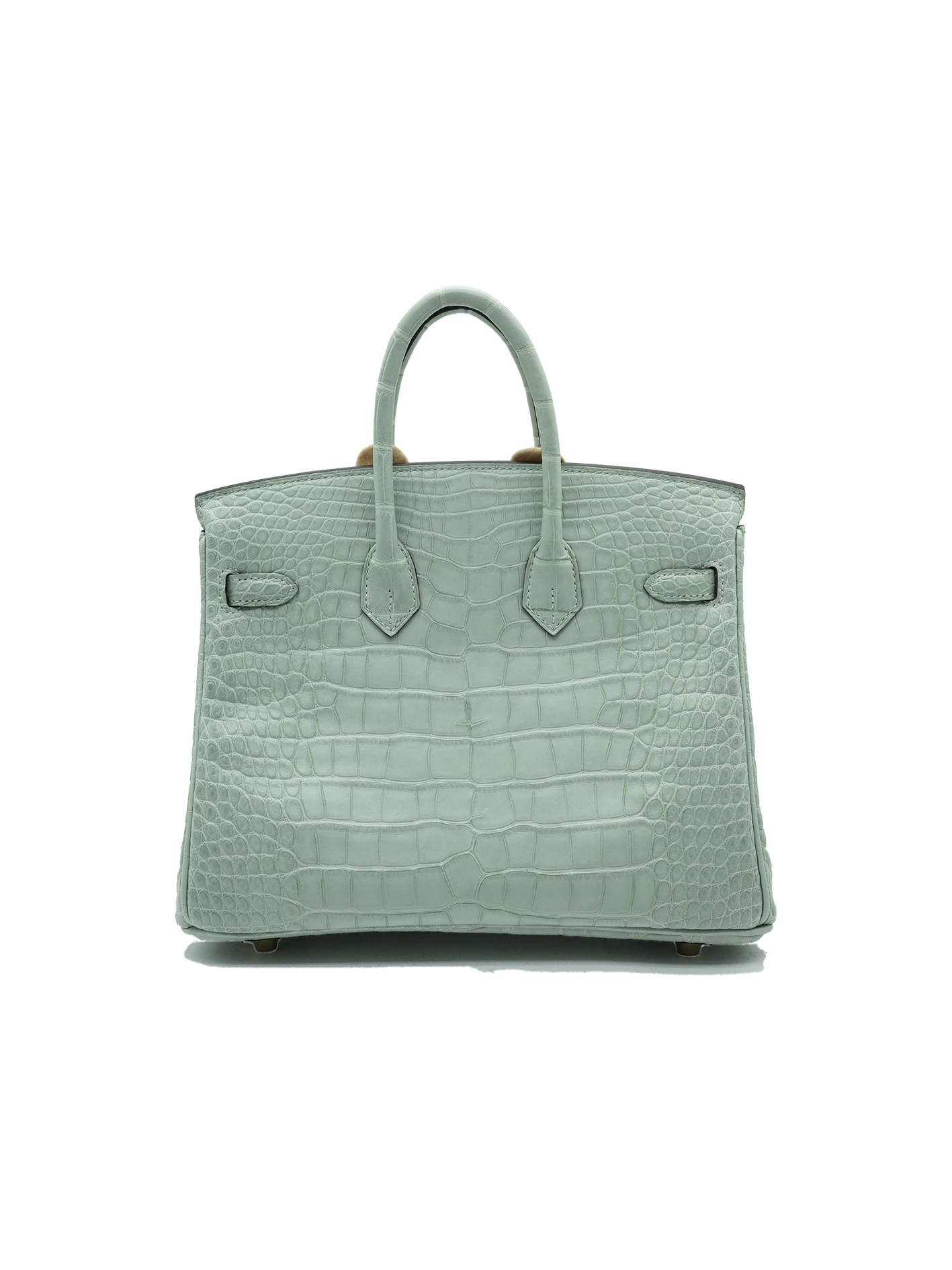 NEW HERMÈS BIRKIN 25 ALLIGATOR CROCODILE GRIS NEVE GHW