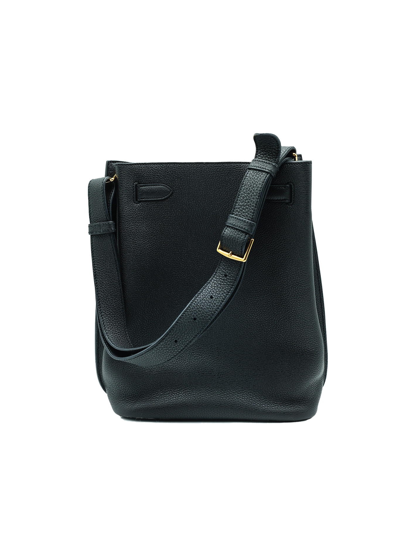 PRE-LOVED HERMÈS SO KELLY 22 TOGO BLACK GHW