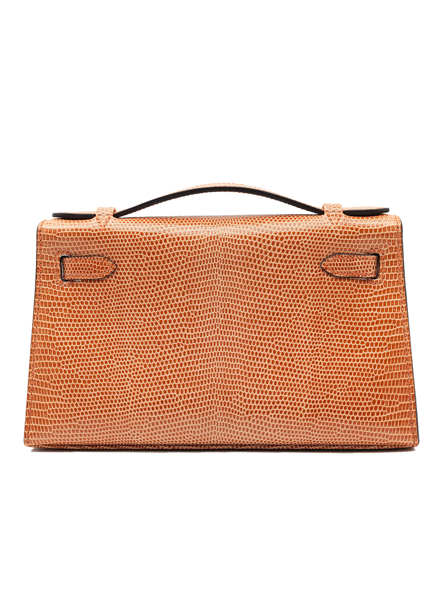 PRE-LOVED HERMÈS KELLY POCHETTE NILOTICUS LIZARD ROSY PHW