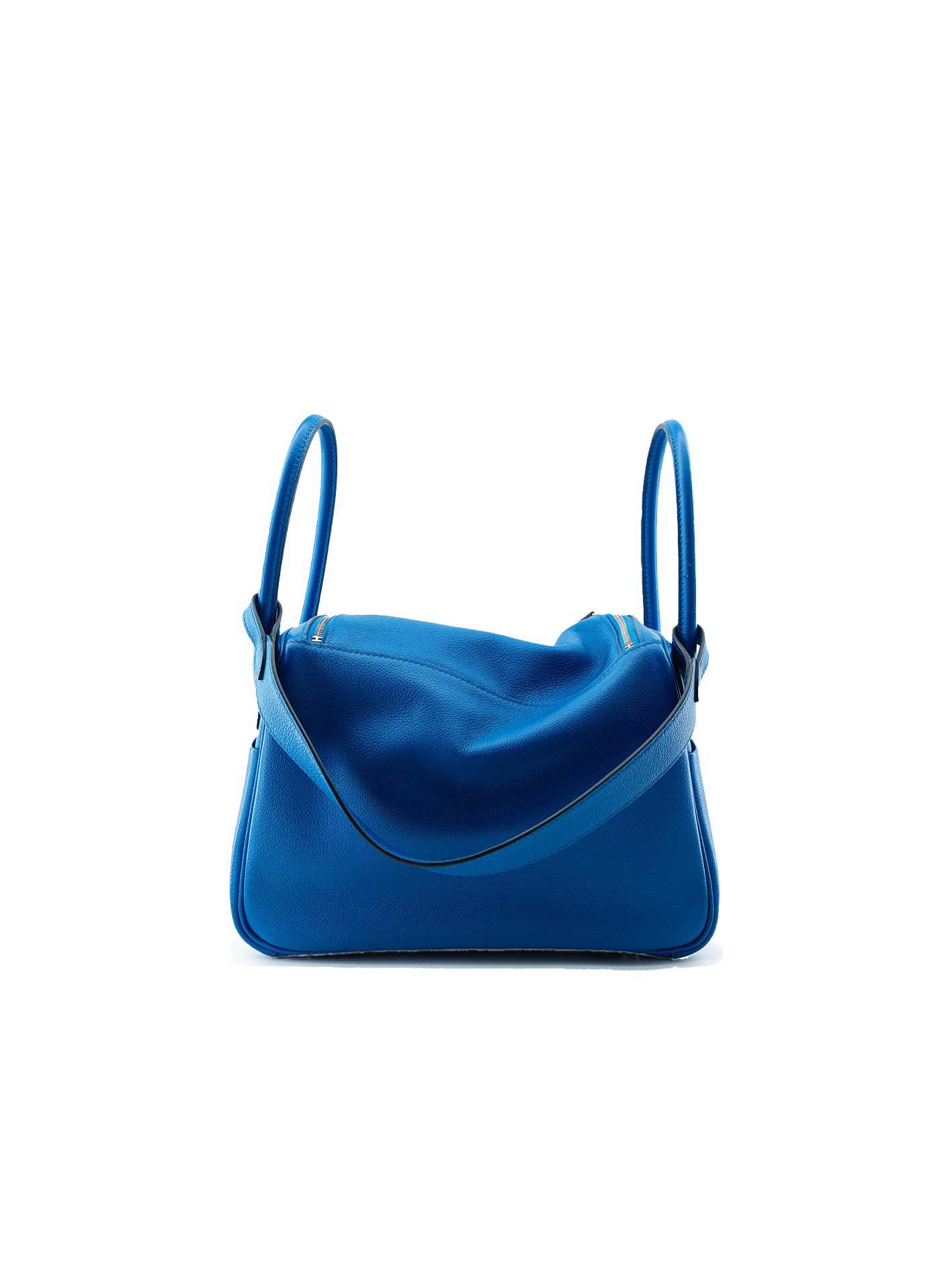 PRE-LOVED HERMÈS LINDY 26 EVERCOLOR BLUE FRANCE PHW
