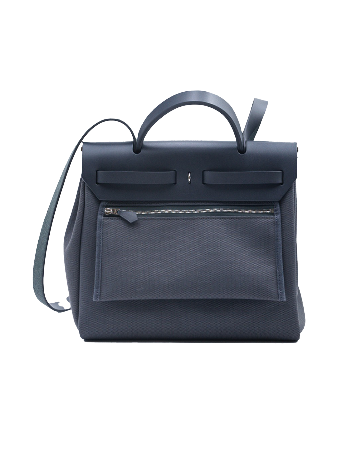 全新 HERMES HERBAG 31 拉链 TOILE GRIS ARDOISE PHW