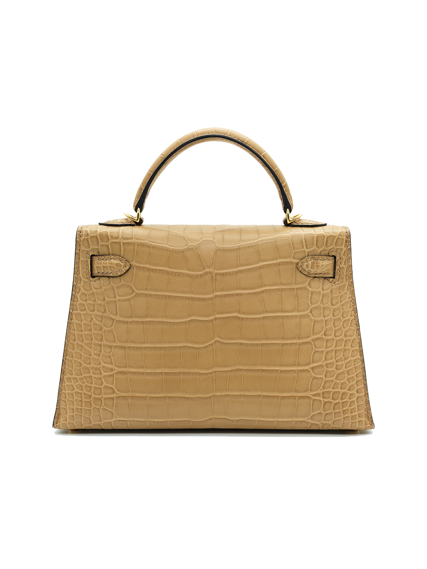 NEW HERMÈS MINI KELLY II ALLIGATOR CROCODILE CHAI GHW