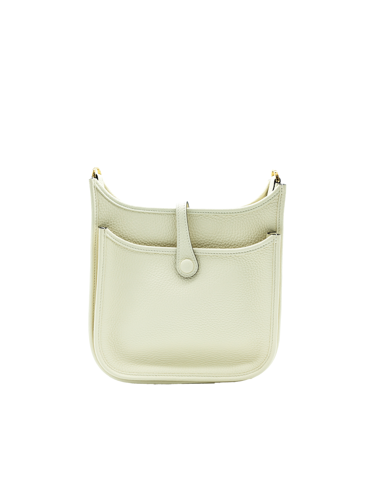 NEW HERMÈS EVELYNE 23 TAURILLON CLEMENCE CREAM GHW