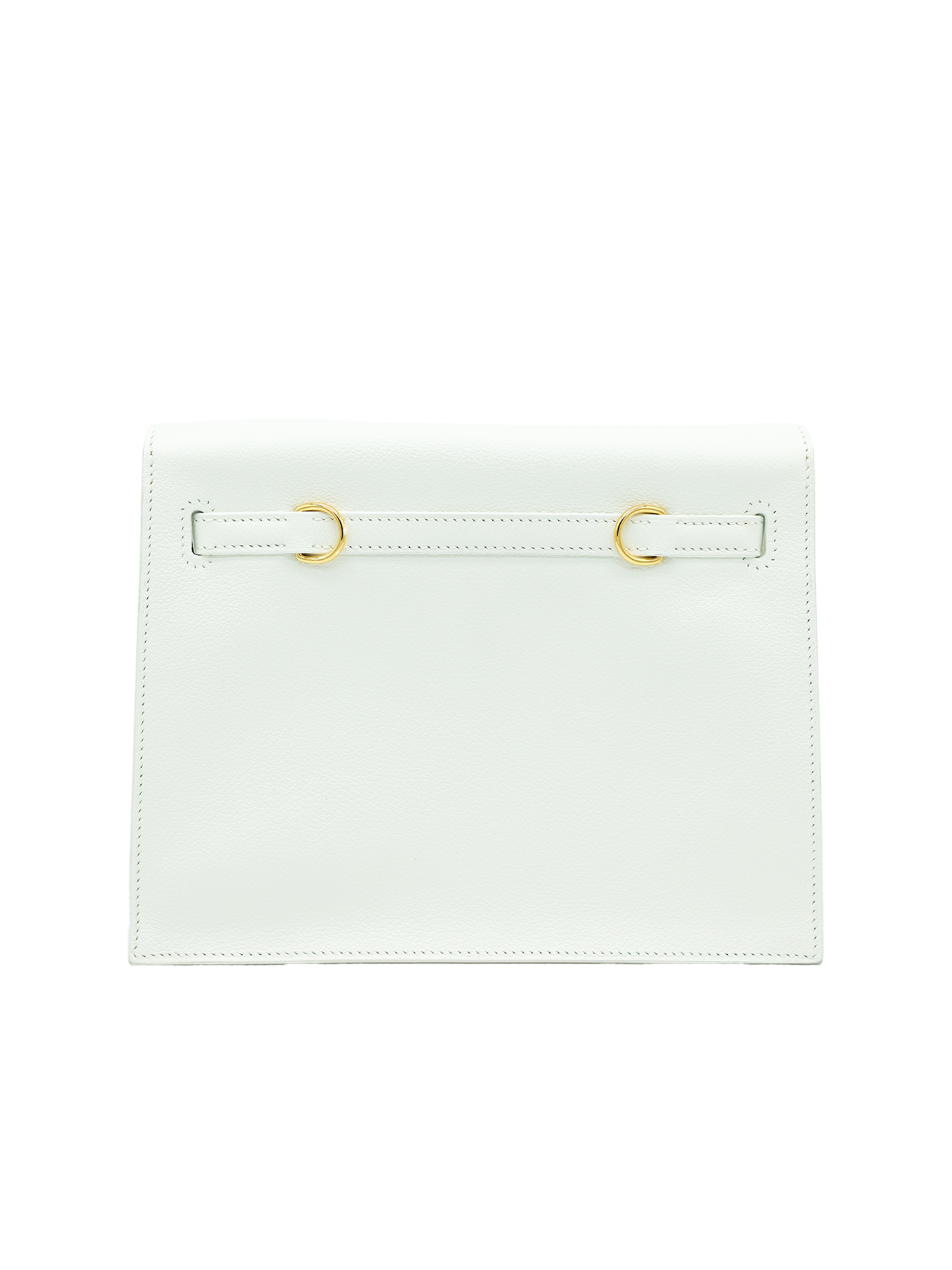 PRE-LOVED HERMÈS KELLY DANSE EVERCOLOR BLANC GHW