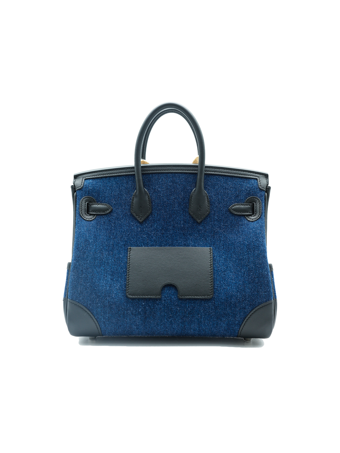 NEW HERMÈS BIRKIN 25 CARGO TOILE DENIM MOYEN PHW
