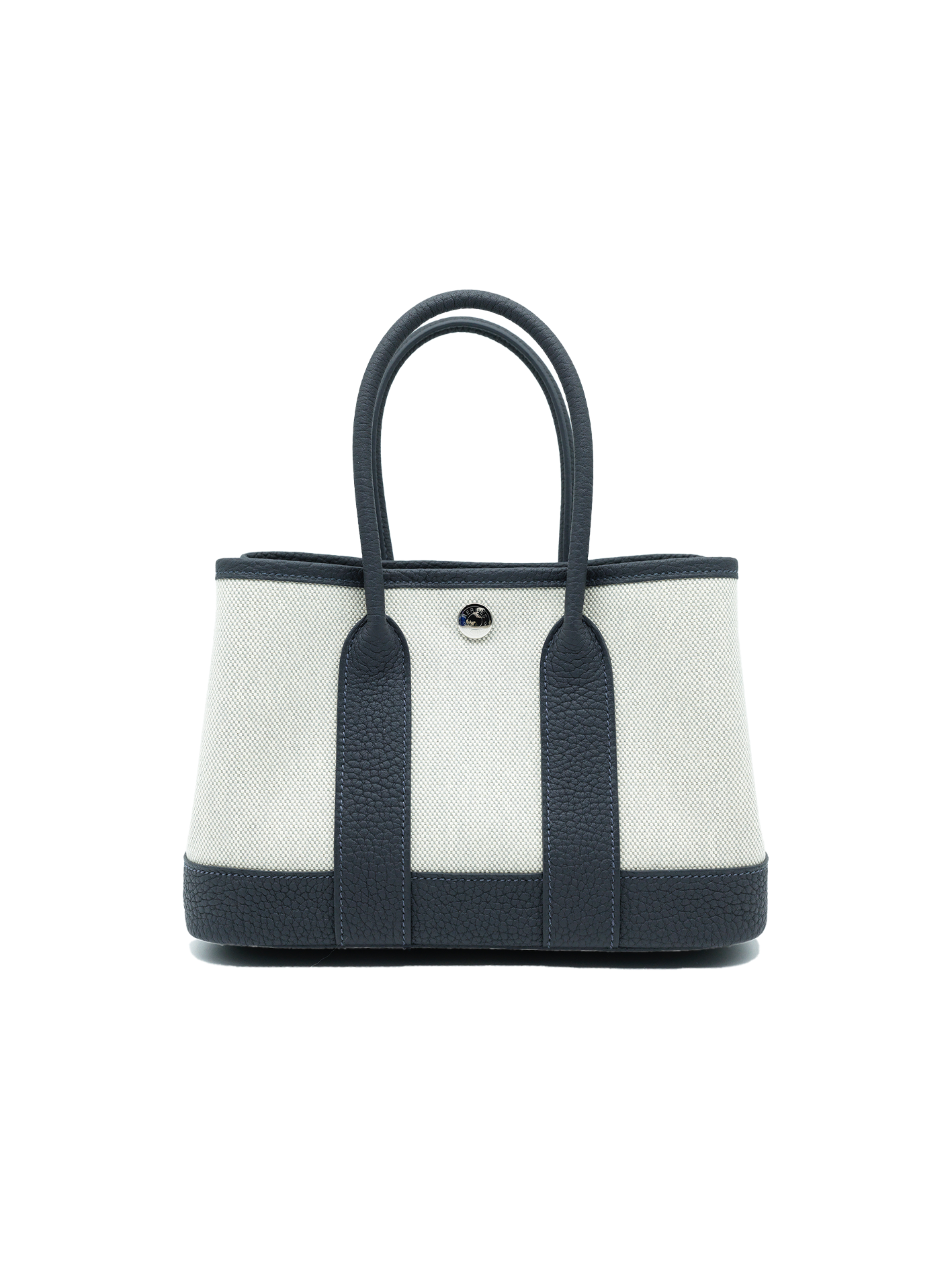 PRE-LOVED HERMÈS MINI GARDEN PARTY TOILE/ NEGONDA GRIS ARDOISE PHW