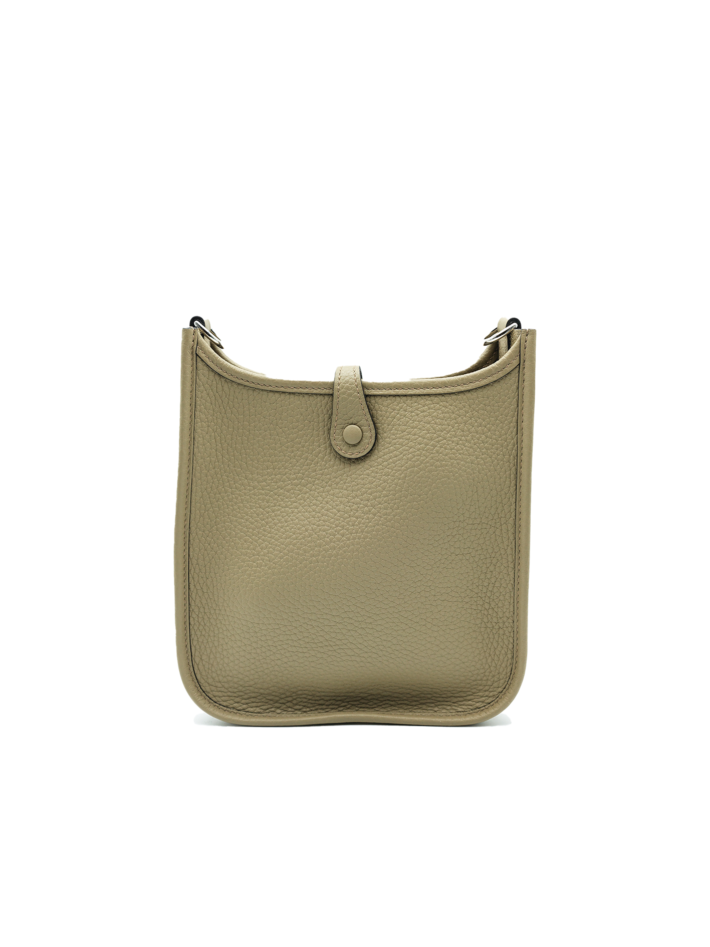 NEW HERMÈS MINI EVELYNE TAURILLON CLEMENCE BEIGE MARFA PHW