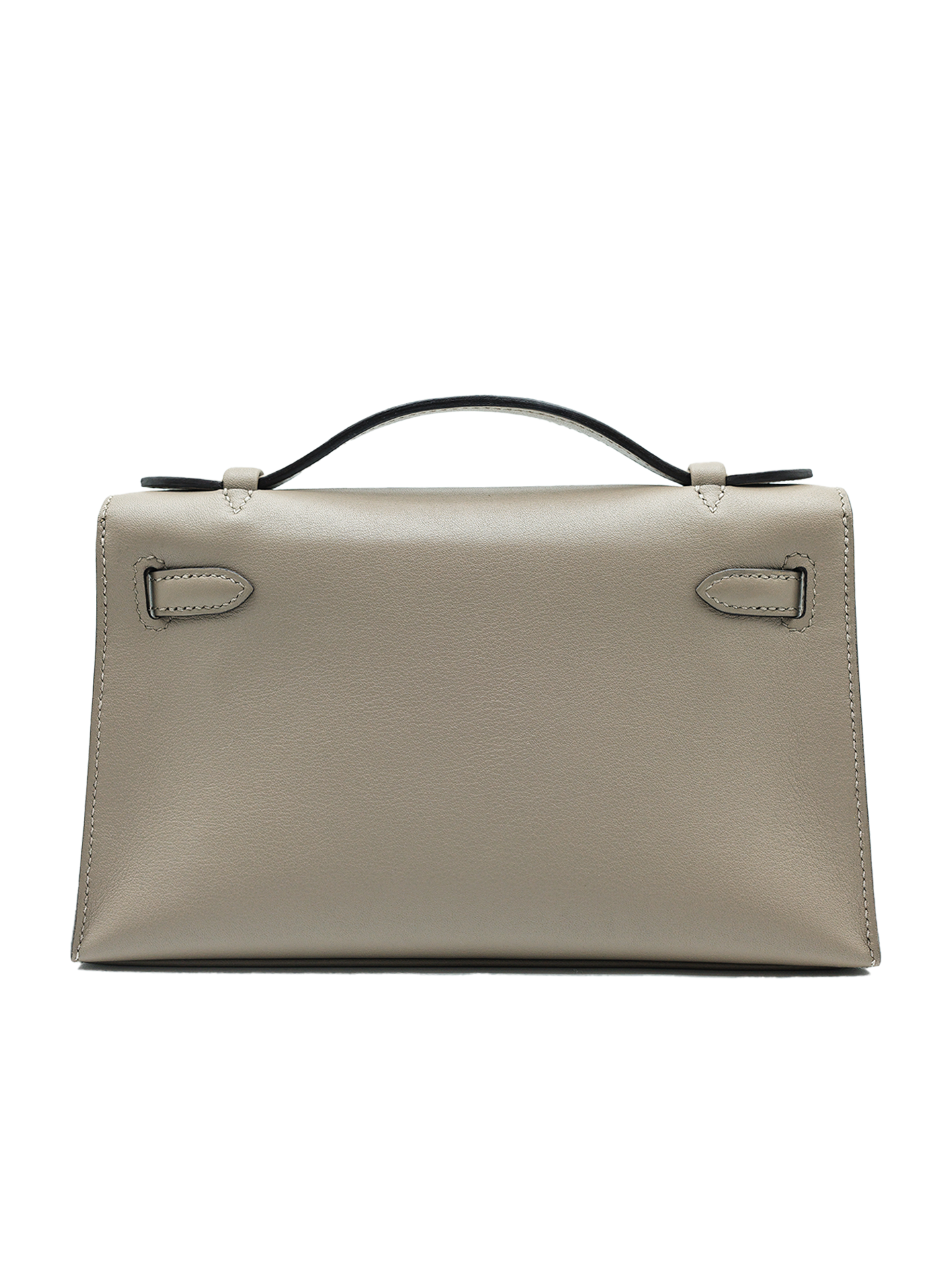PRE-LOVED HERMÈS KELLY POCHETTE SWIFT GRIS ASPHALT GHW