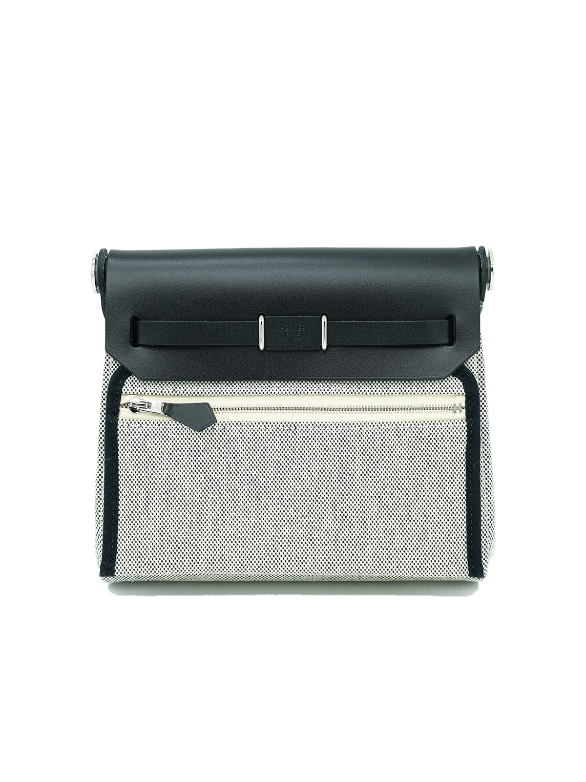 NEW HERMÈS MINI HERBAG TOILE/ SWIFT BLACK PHW