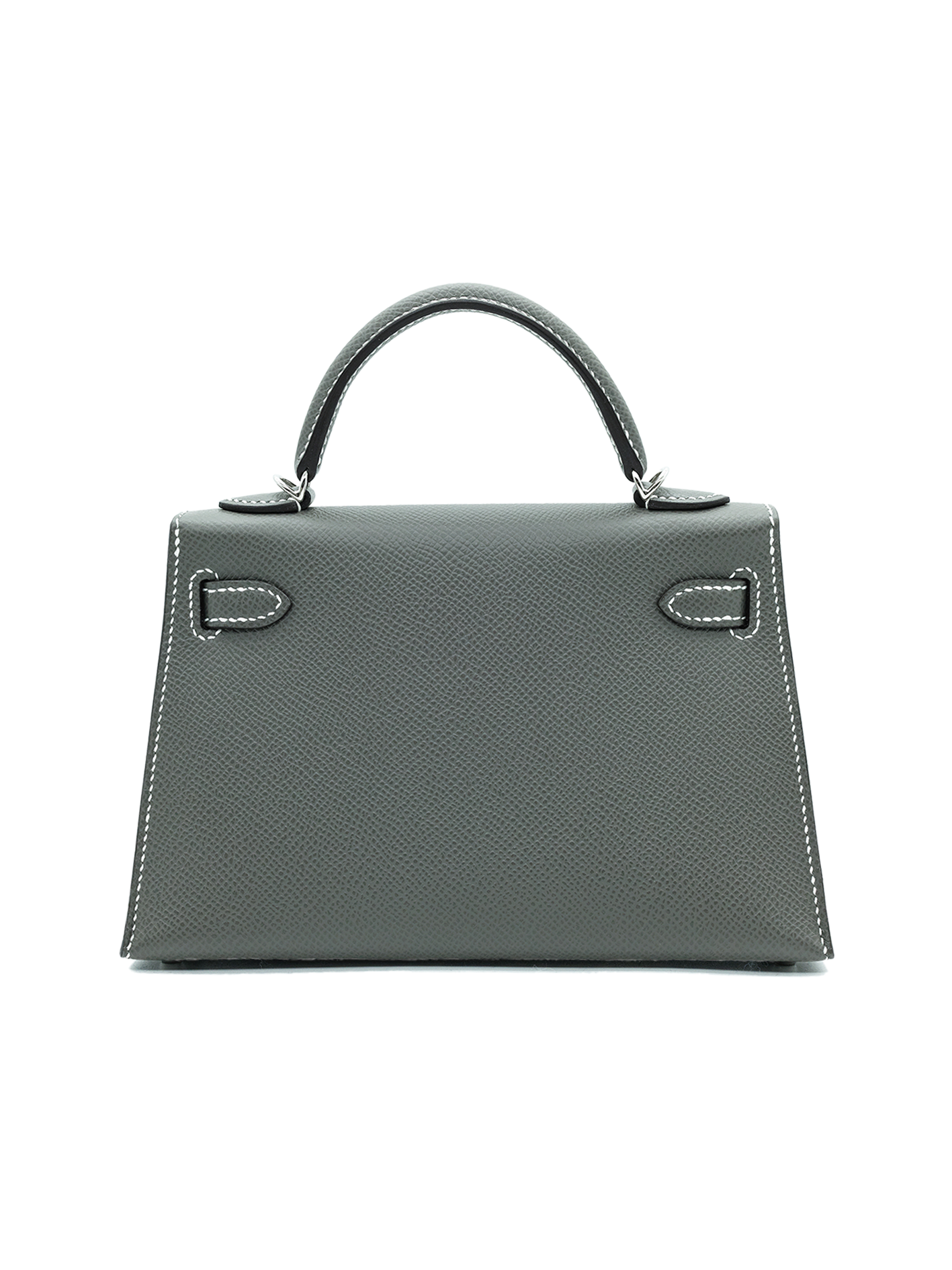 NEW HERMÈS MINI KELLY II EPSOM GRIS MEYER PHW