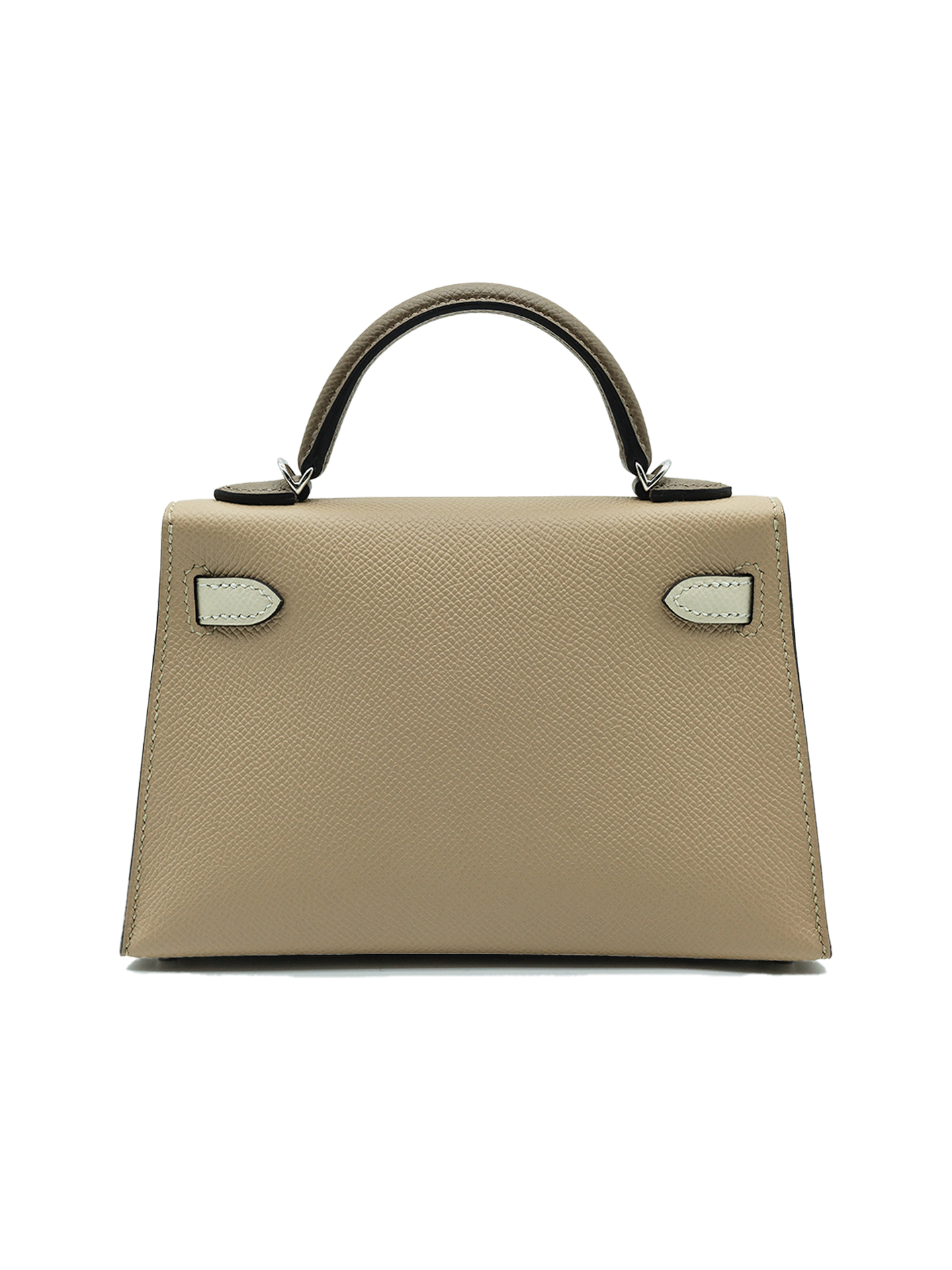 NEW HERMÈS MINI KELLY II EPSOM ETOUPE/ TRENCH/ CRAIE PHW