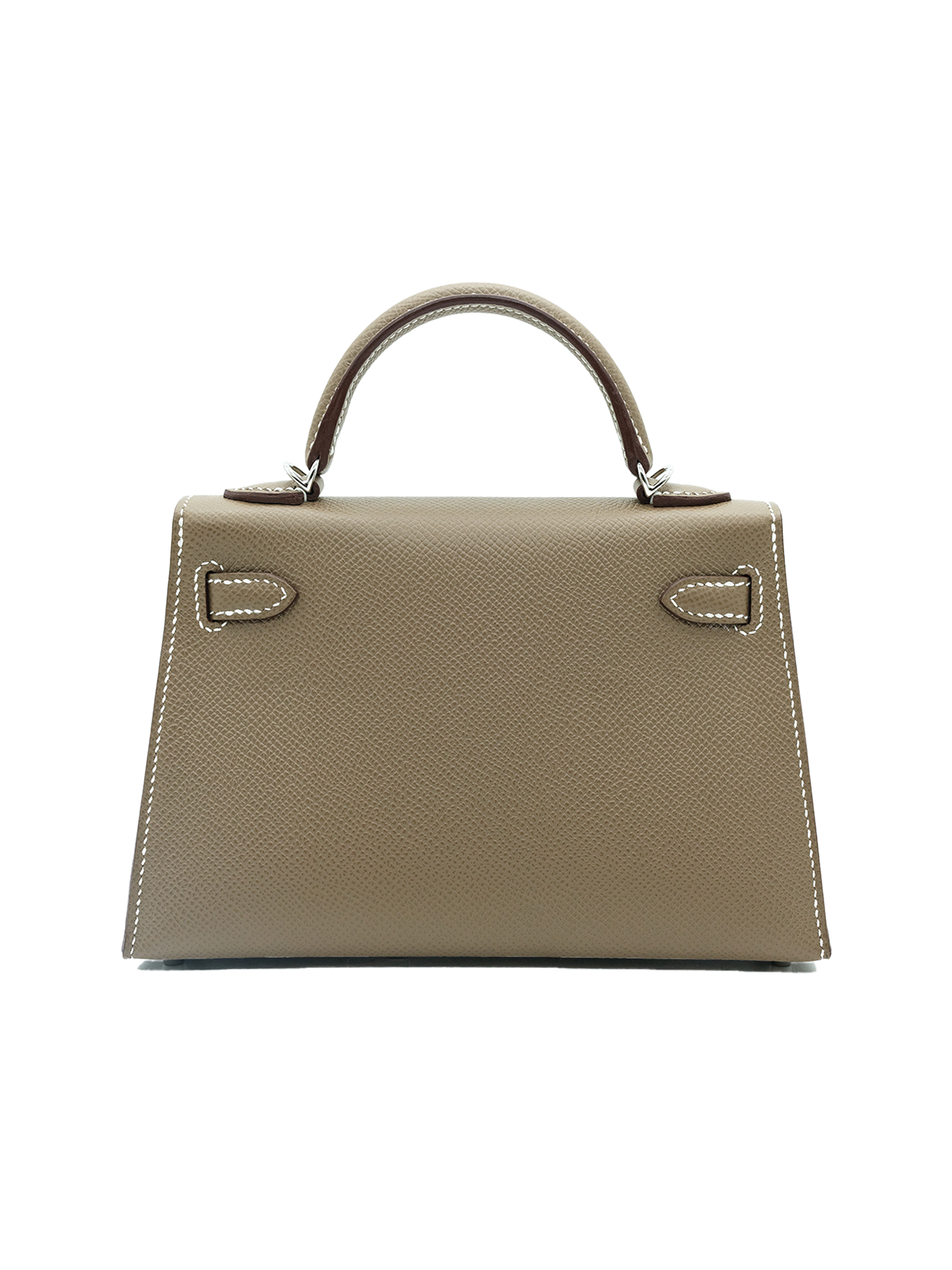 NEW HERMÈS MINI KELLY II EPSOM ETOUPE PHW